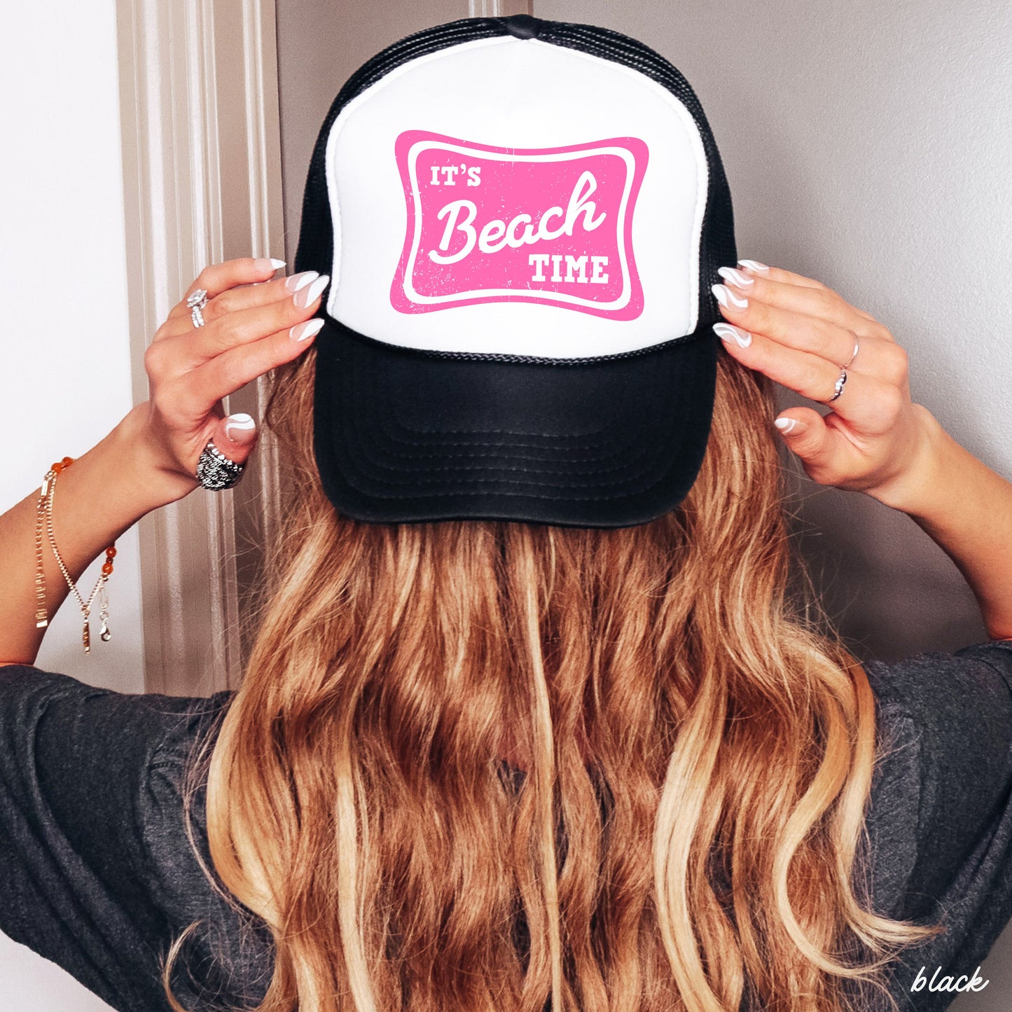 It's Beach Time Trucker Hat *9 COLORS