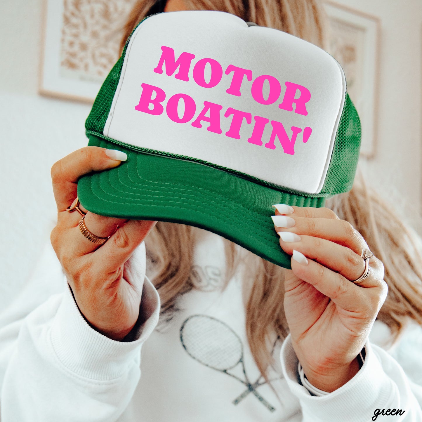 Motor Boatin' Trucker Hat *16 COLORS