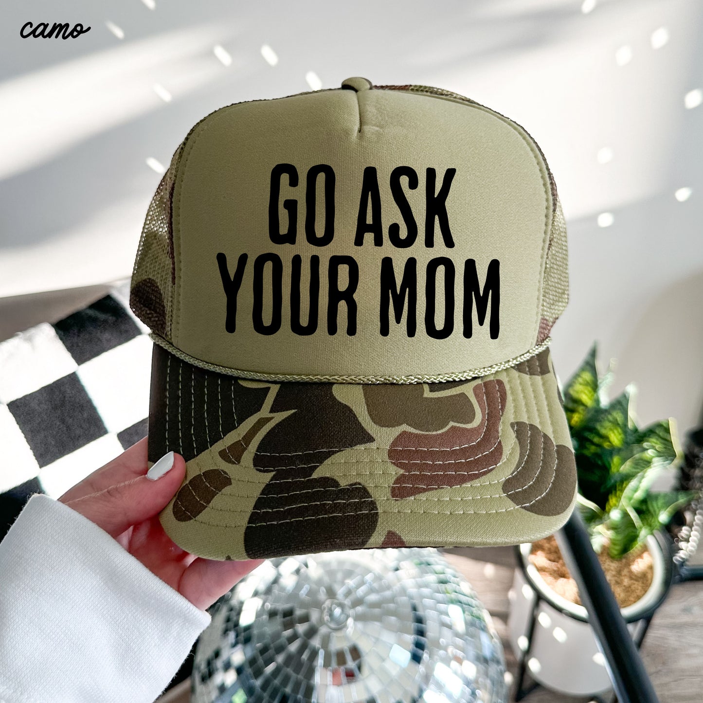 Go Ask Your MOM Trucker Hat *9 COLORS