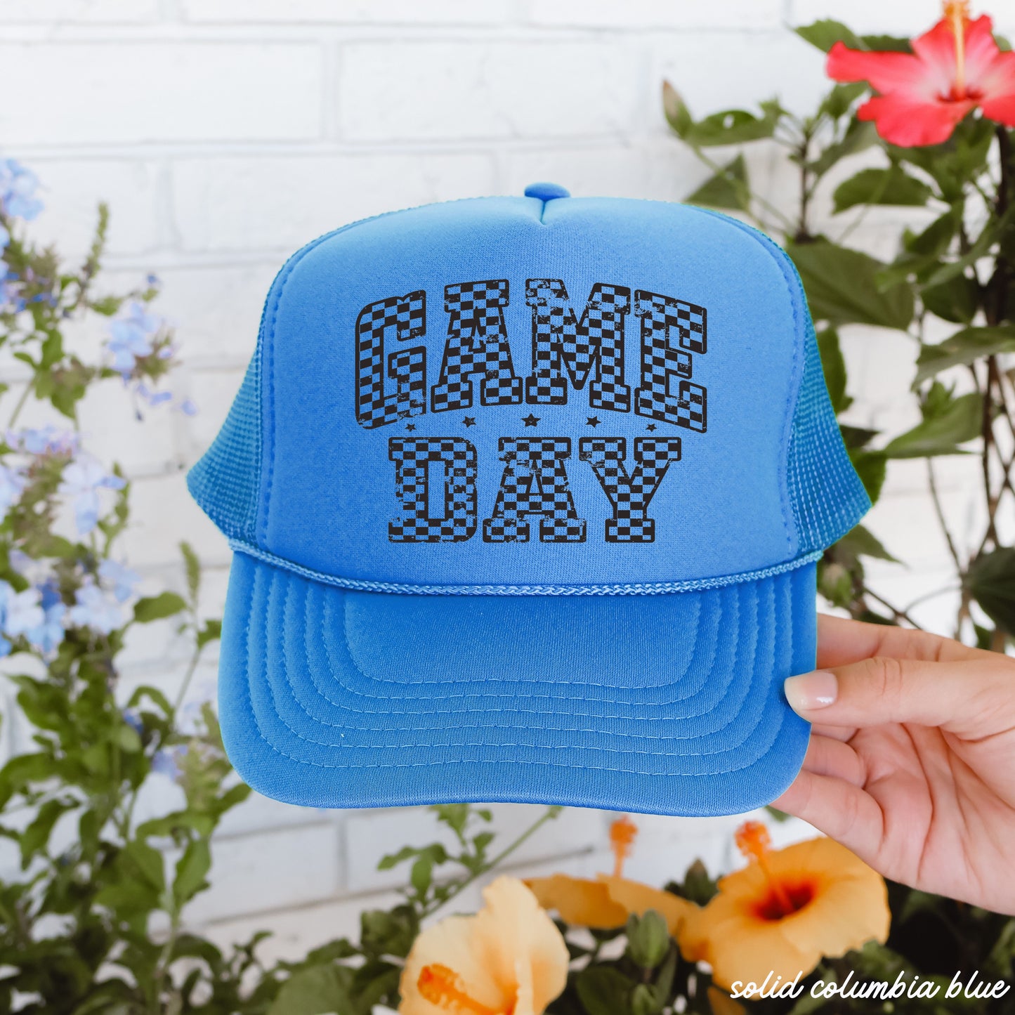 Checkered Game Day Trucker Hat *9 COLORS