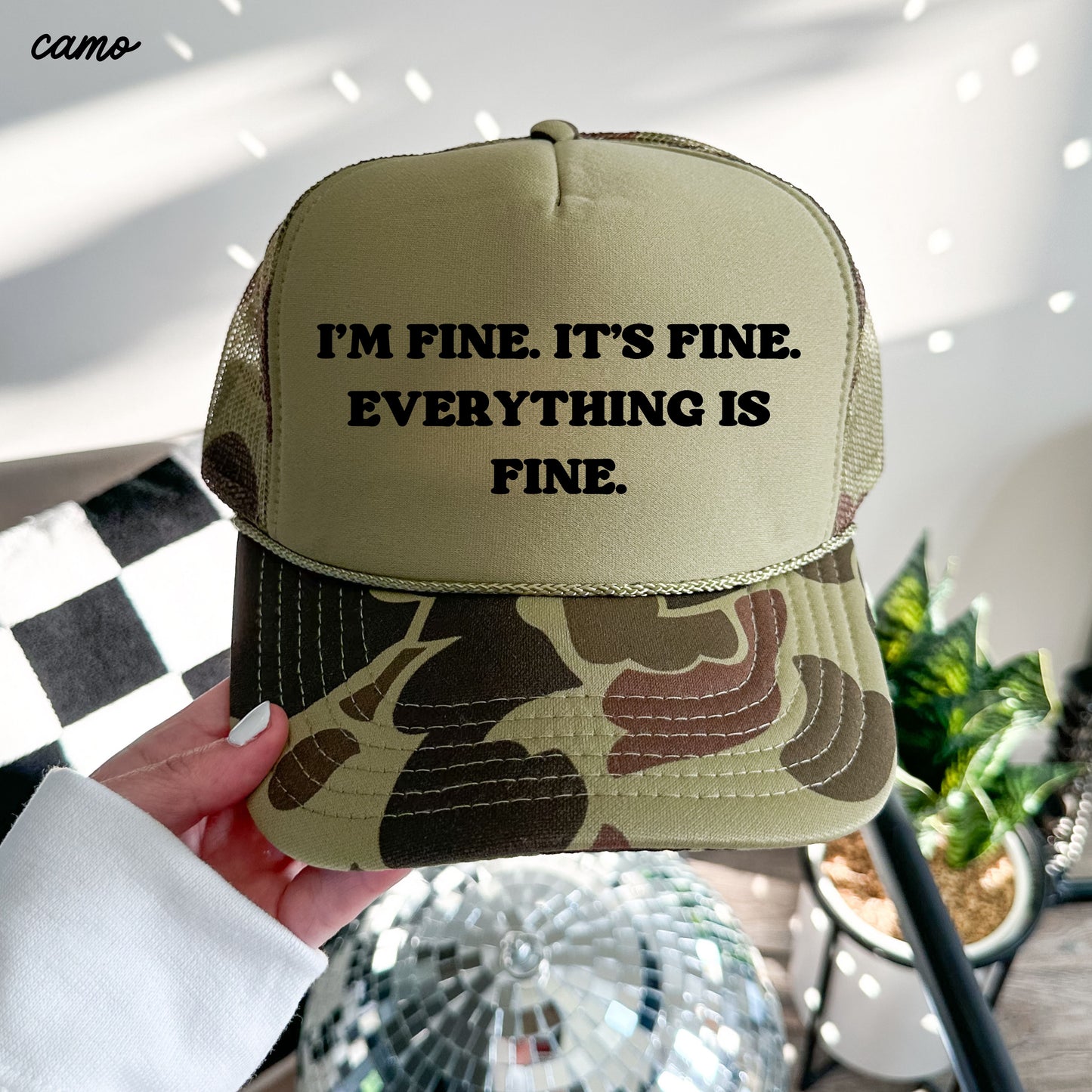 Everything is Fine Trucker Hat *12 Colors