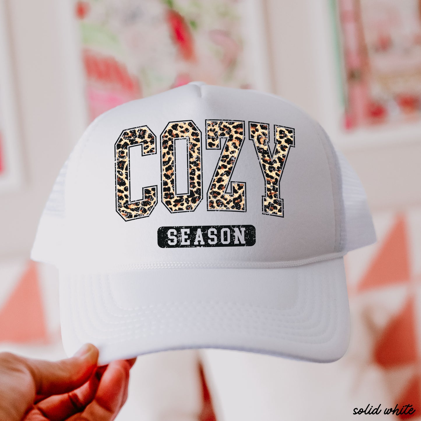 Leopard Cozy Season Trucker Hat *10 COLORS