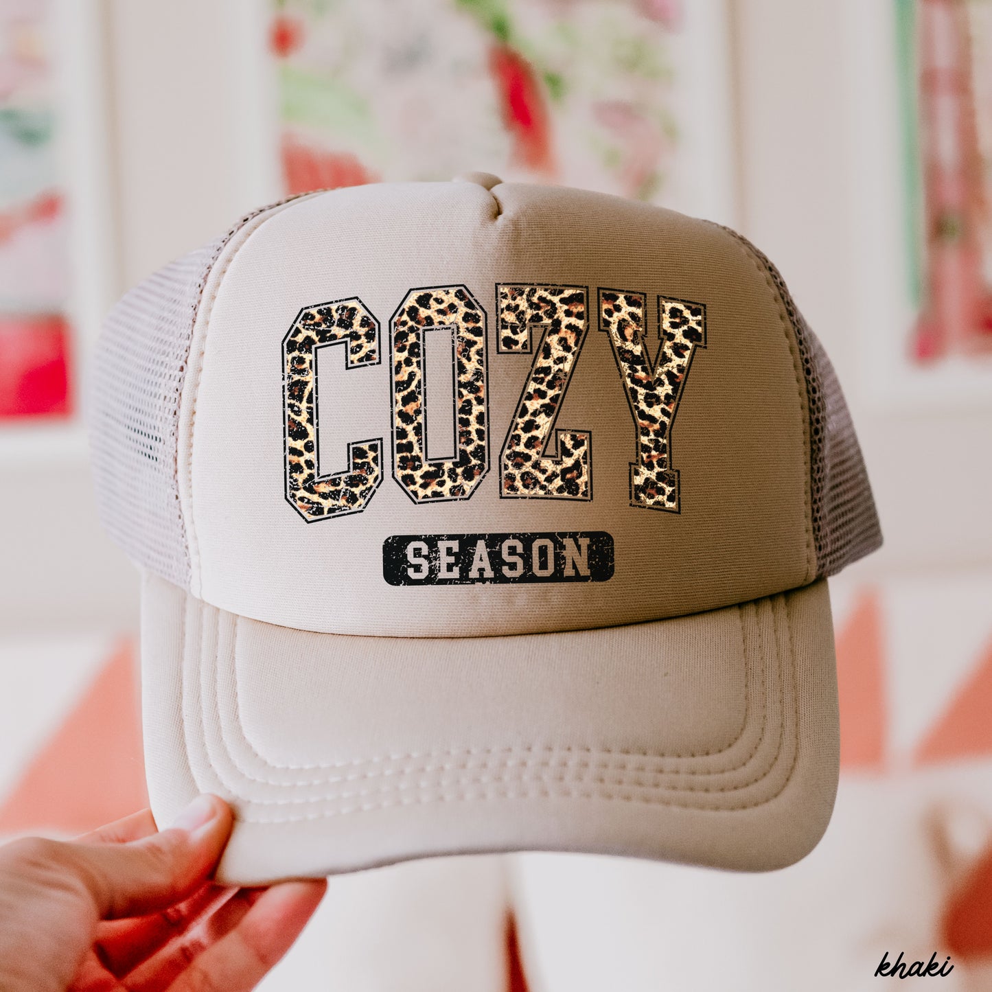 Leopard Cozy Season Trucker Hat *10 COLORS