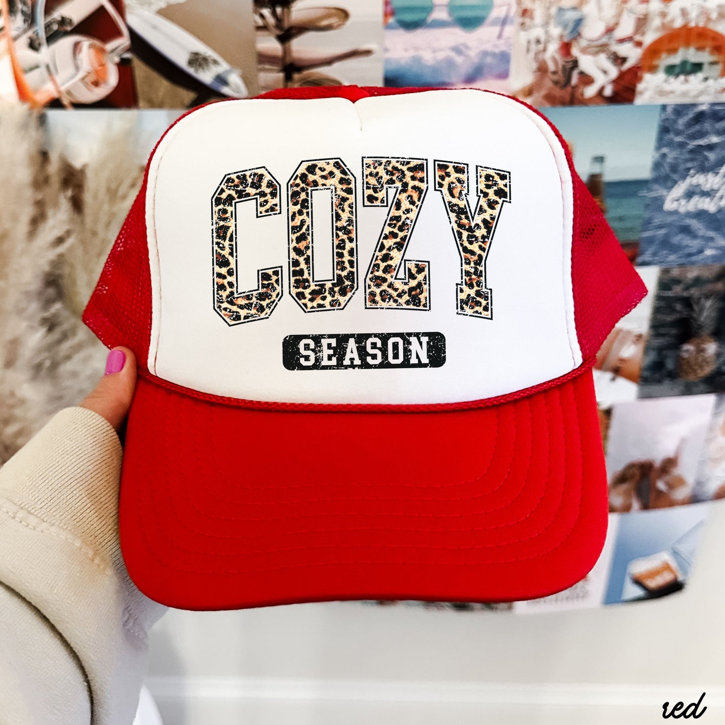 Leopard Cozy Season Trucker Hat *10 COLORS