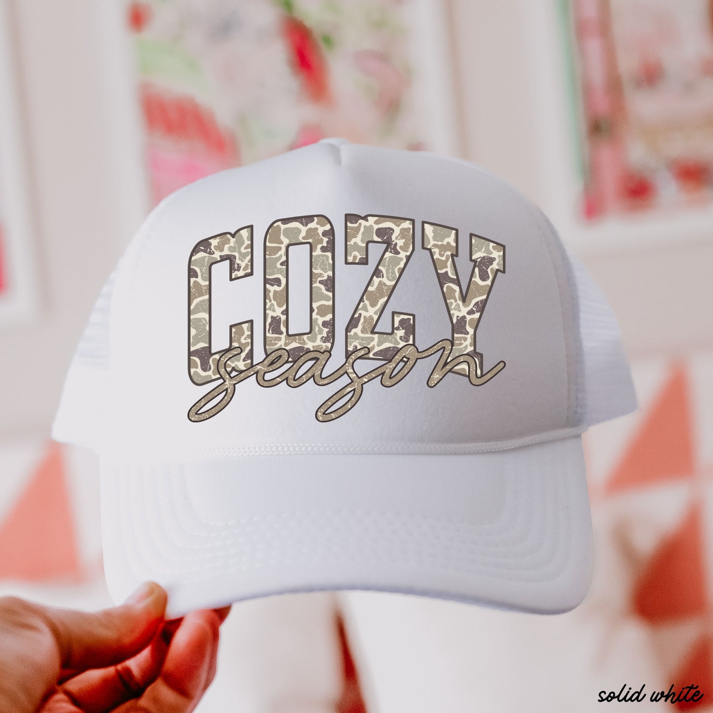 Camo Cozy Season Trucker Hat *8 COLORS