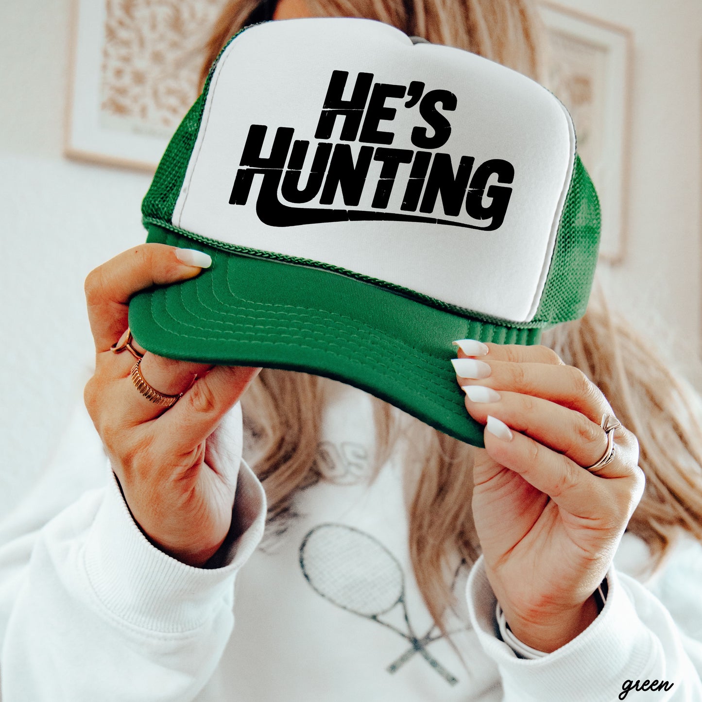 He's Hunting Trucker Hat *9 Colors