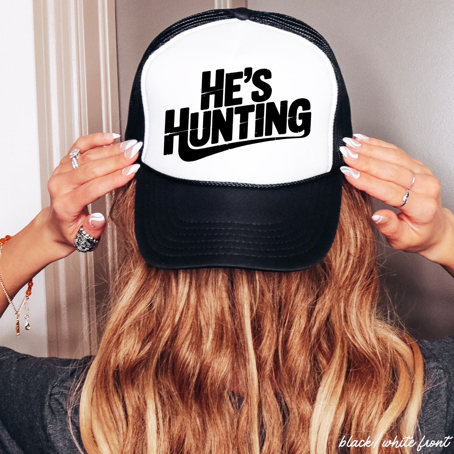 He's Hunting Trucker Hat *9 Colors