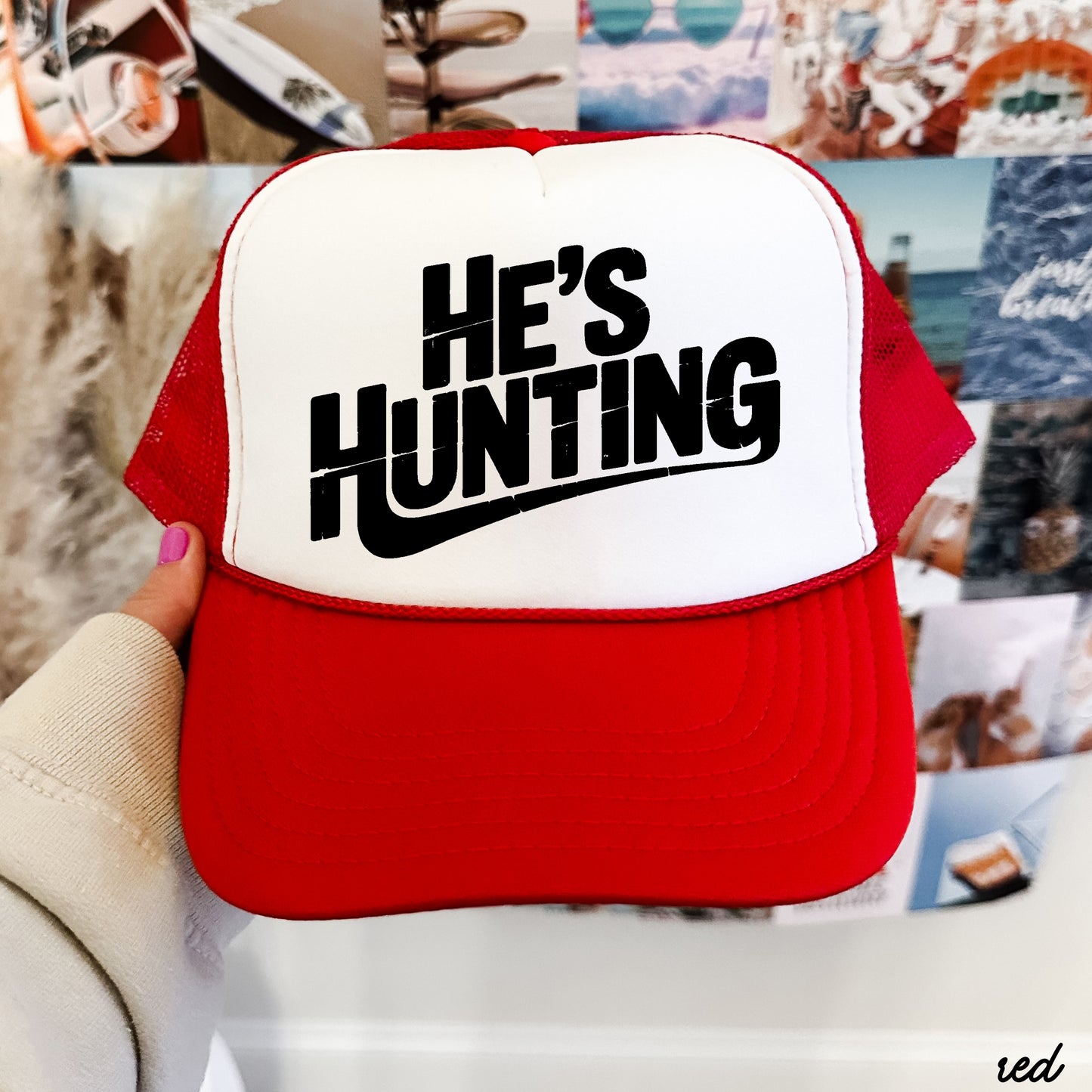 He's Hunting Trucker Hat *9 Colors