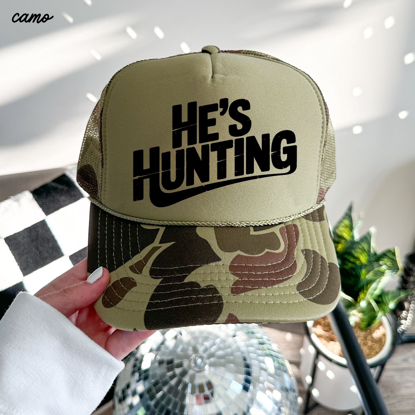 He's Hunting Trucker Hat *9 Colors