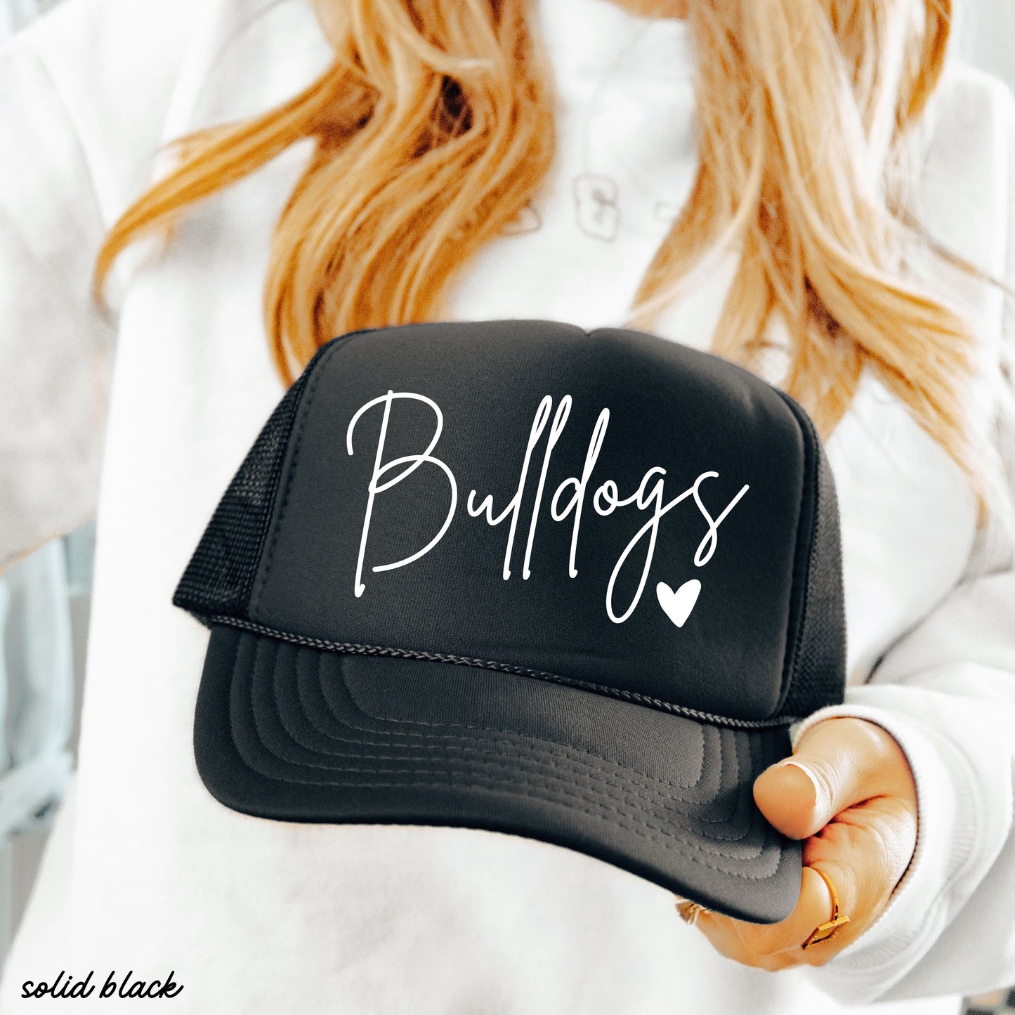 CUSTOM Mascot Cursive Font Trucker Hat *13 Colors