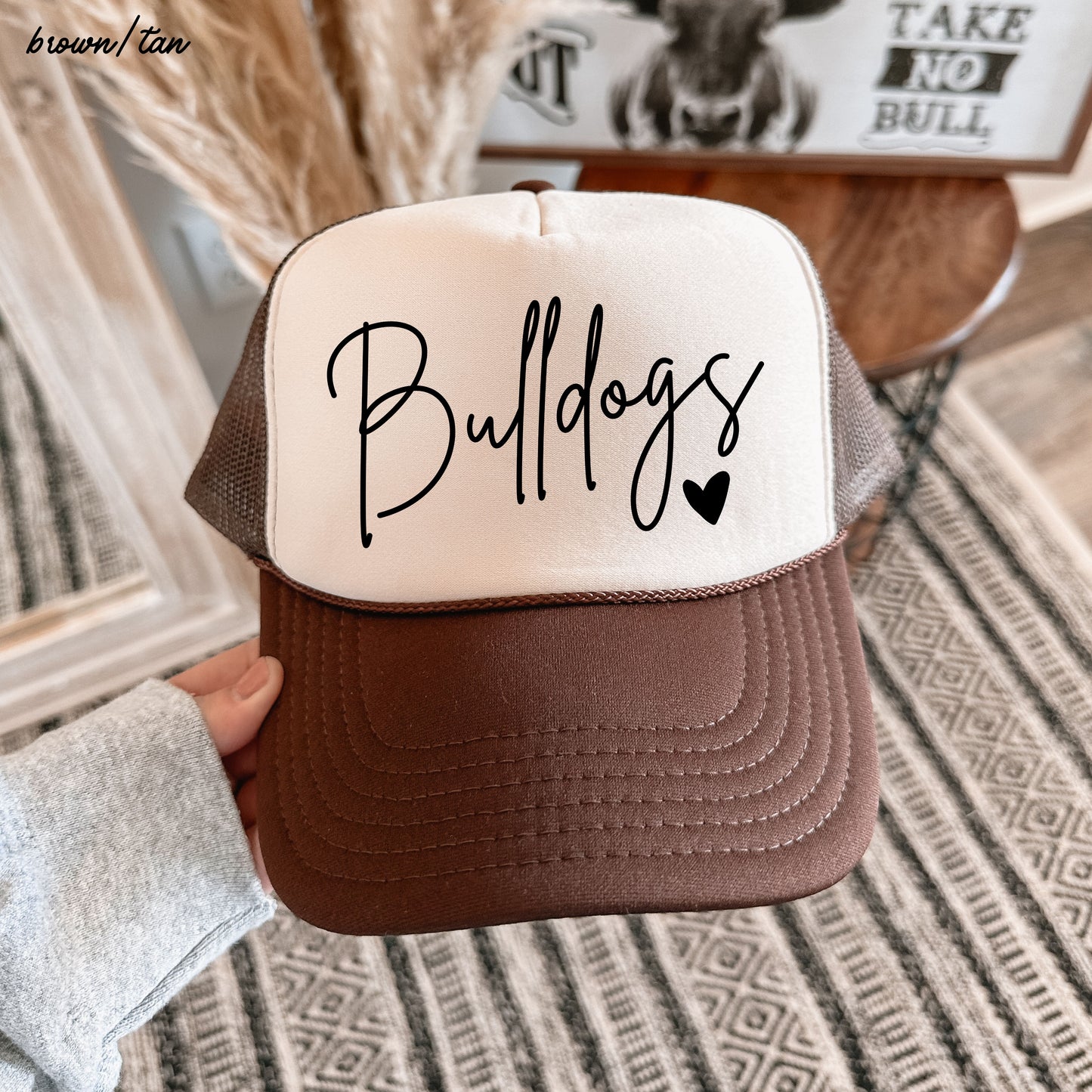 CUSTOM Mascot Cursive Font Trucker Hat *13 Colors