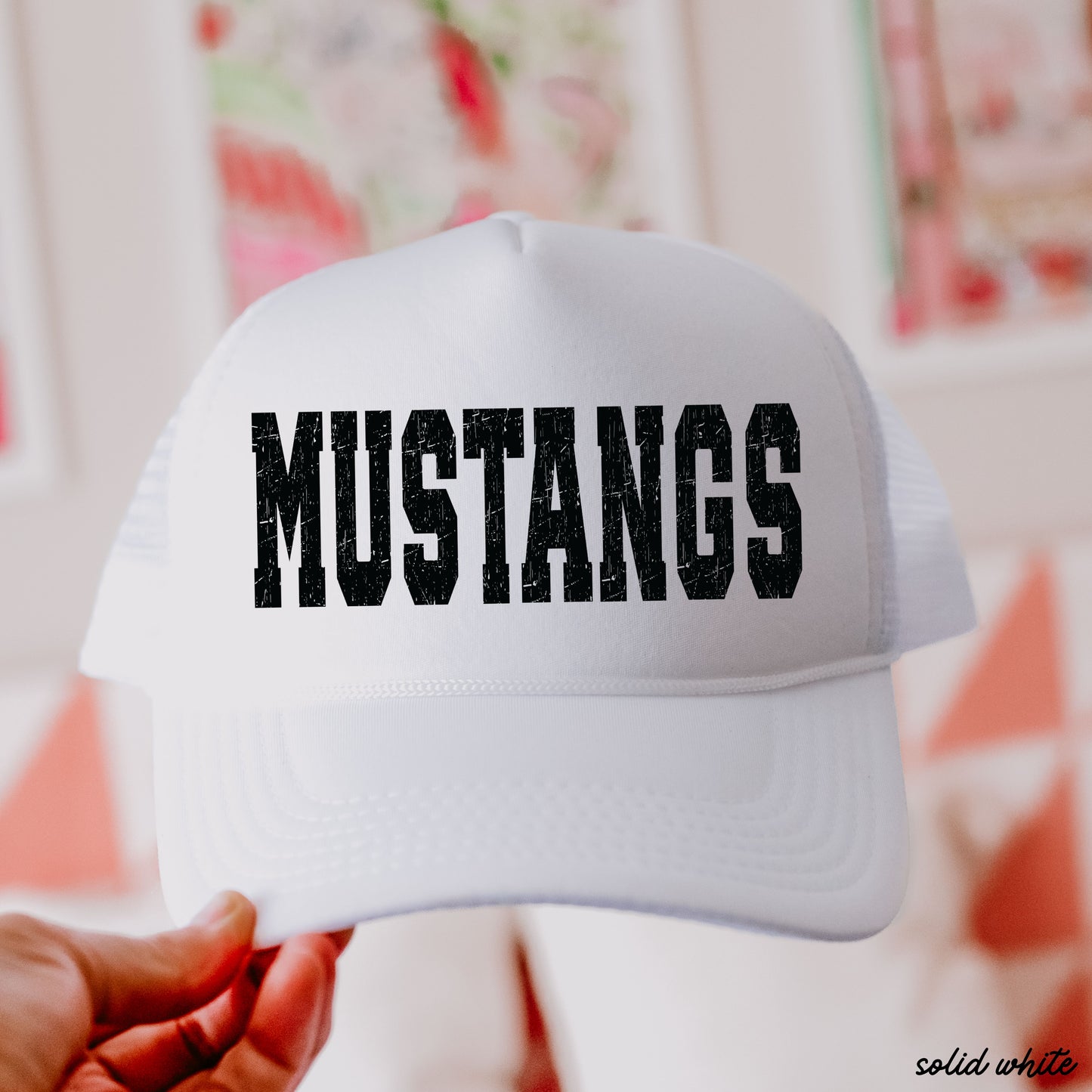 CUSTOM Mascot University Font Trucker Hat *13 Colors