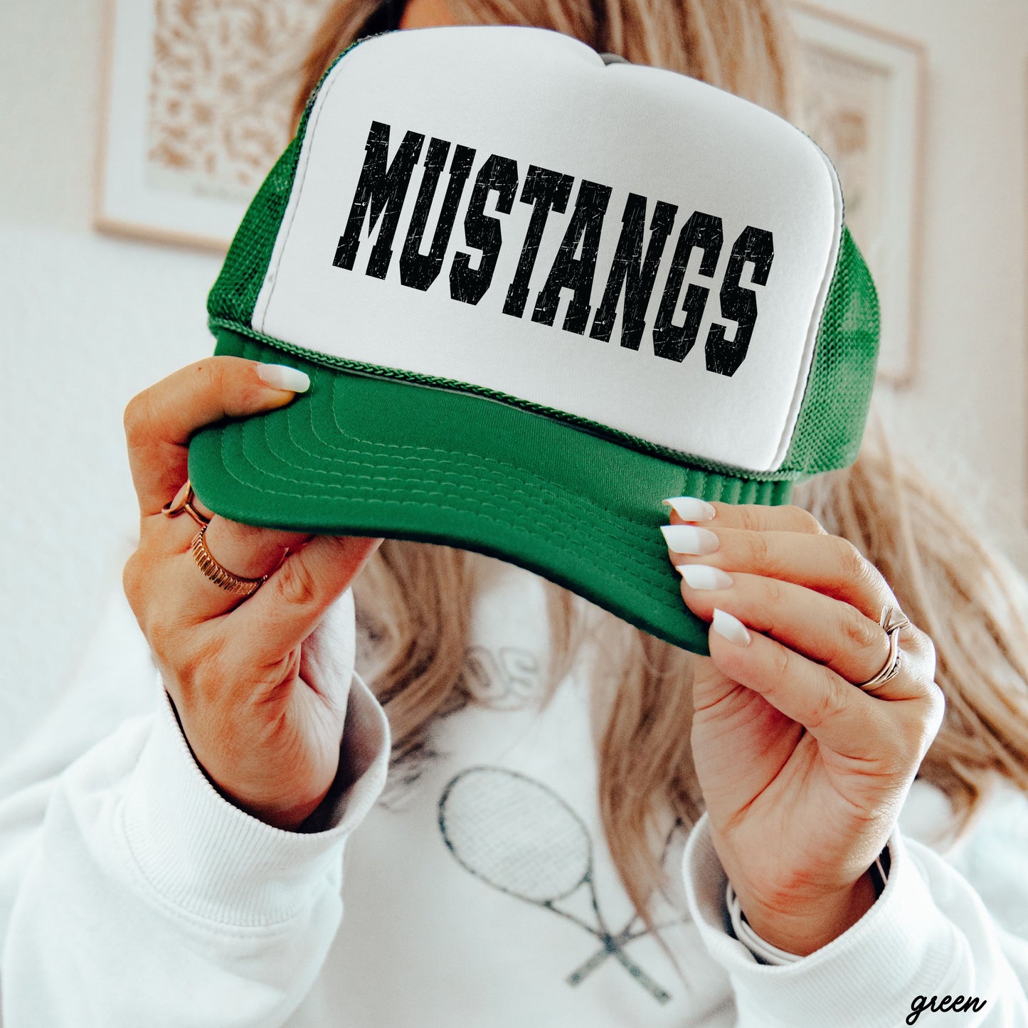 CUSTOM Mascot University Font Trucker Hat *13 Colors