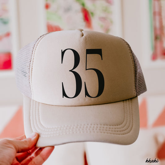 CUSTOM Sports Number Trucker Hat *13 Colors