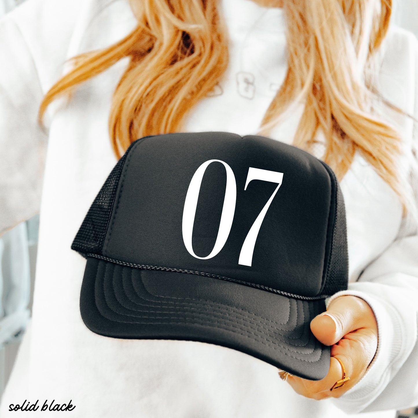 CUSTOM Sports Number Trucker Hat *13 Colors