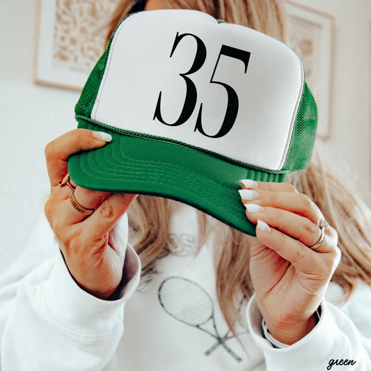 CUSTOM Sports Number Trucker Hat *13 Colors