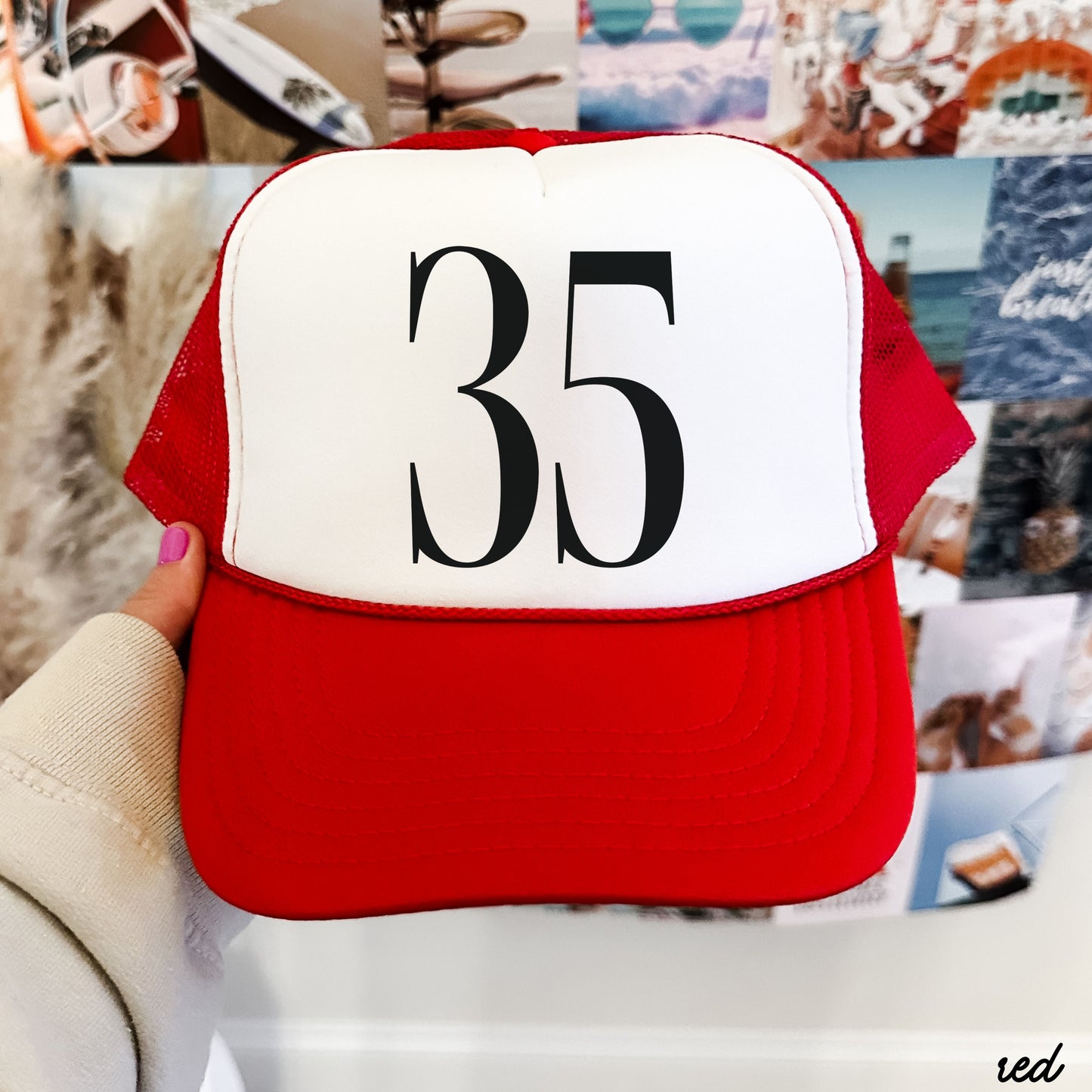 CUSTOM Sports Number Trucker Hat *13 Colors