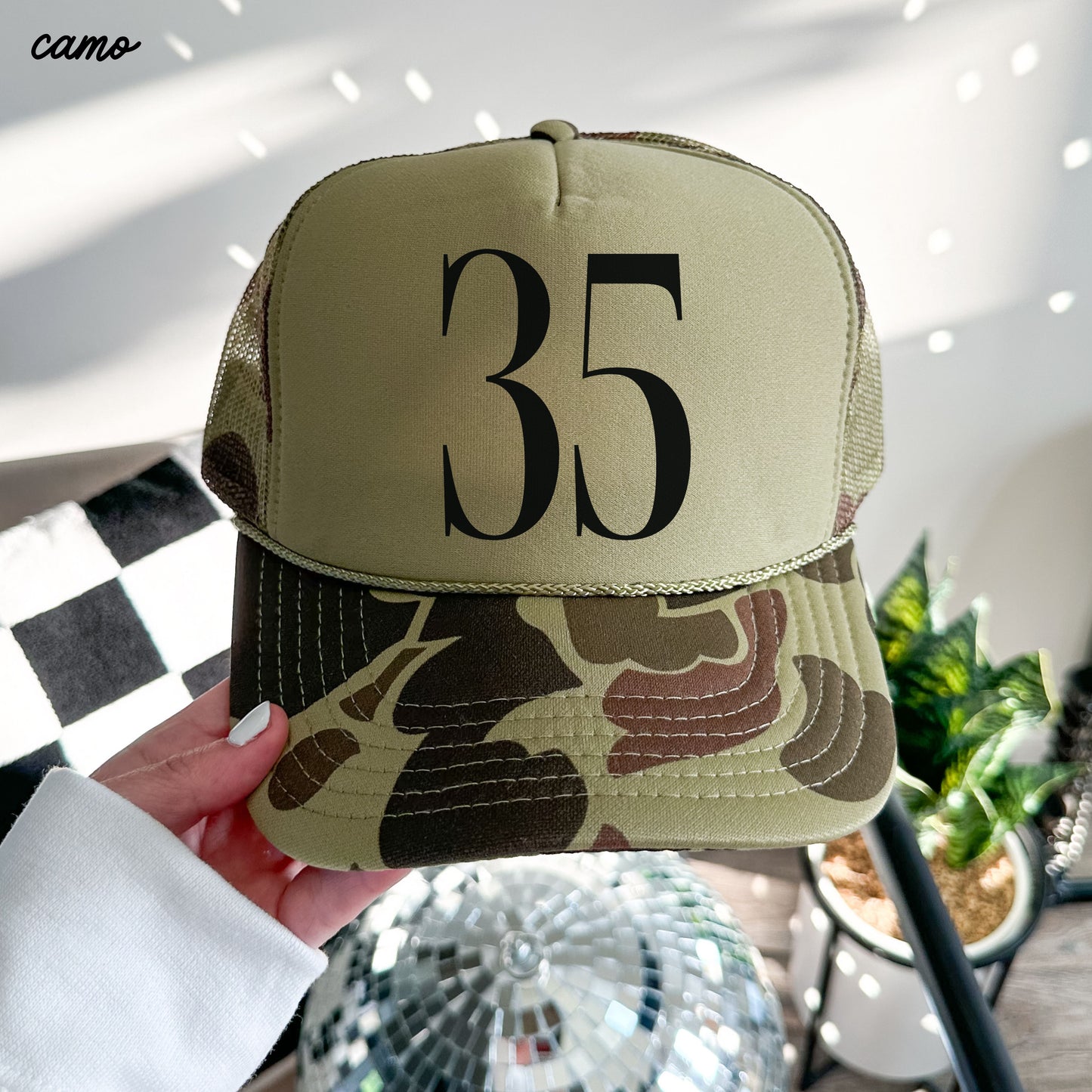 CUSTOM Sports Number Trucker Hat *13 Colors
