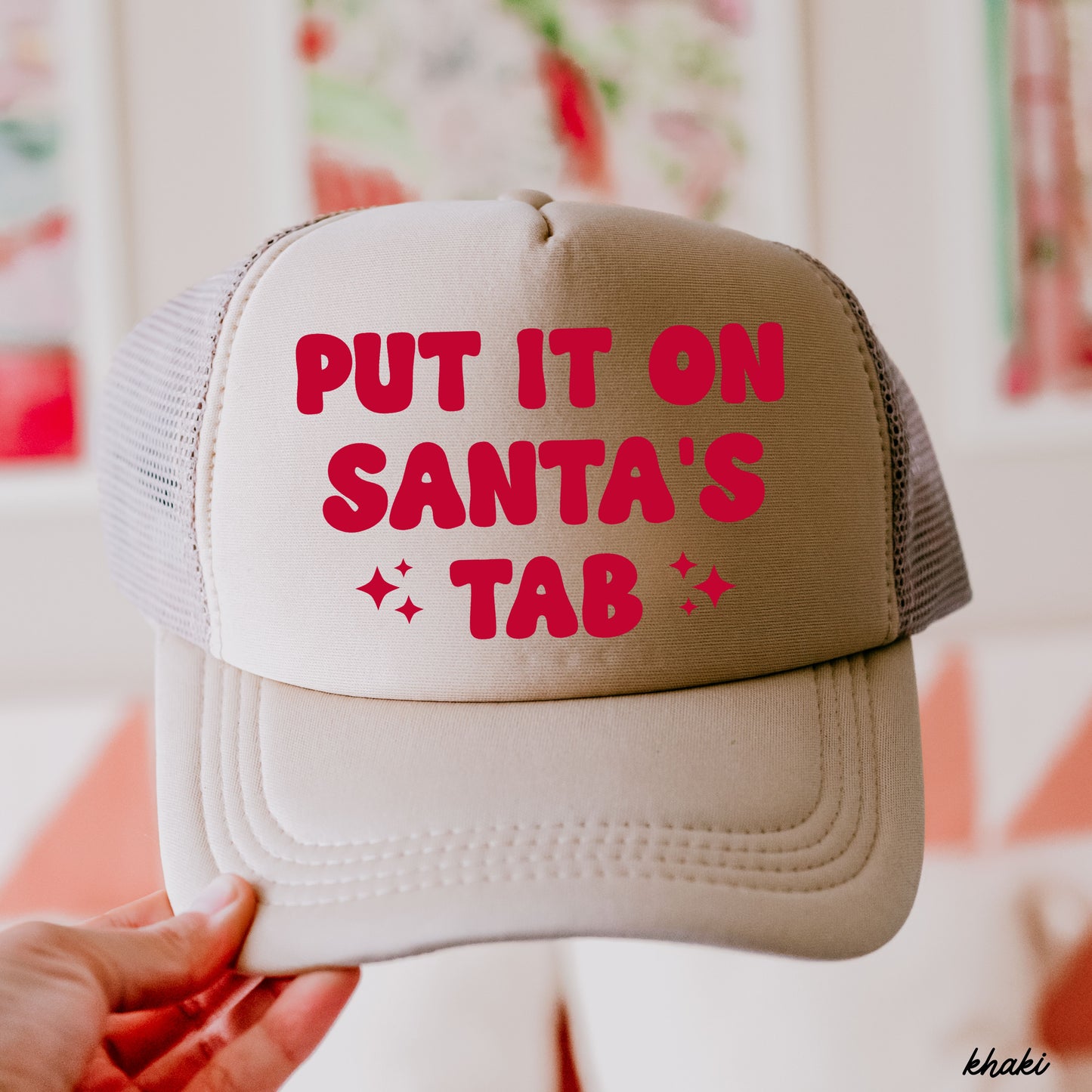 Put it on Santa's Tab Trucker Hat *8 Colors