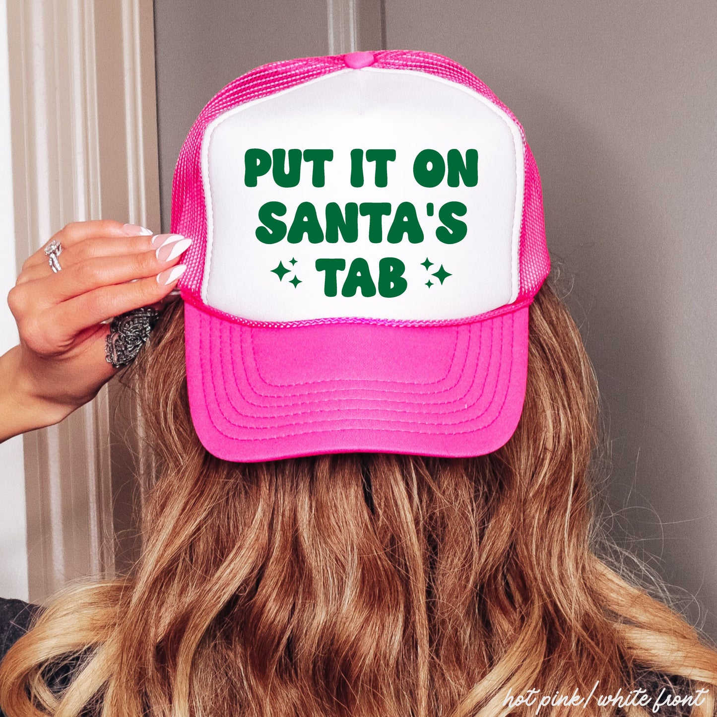 Put it on Santa's Tab Trucker Hat *8 Colors