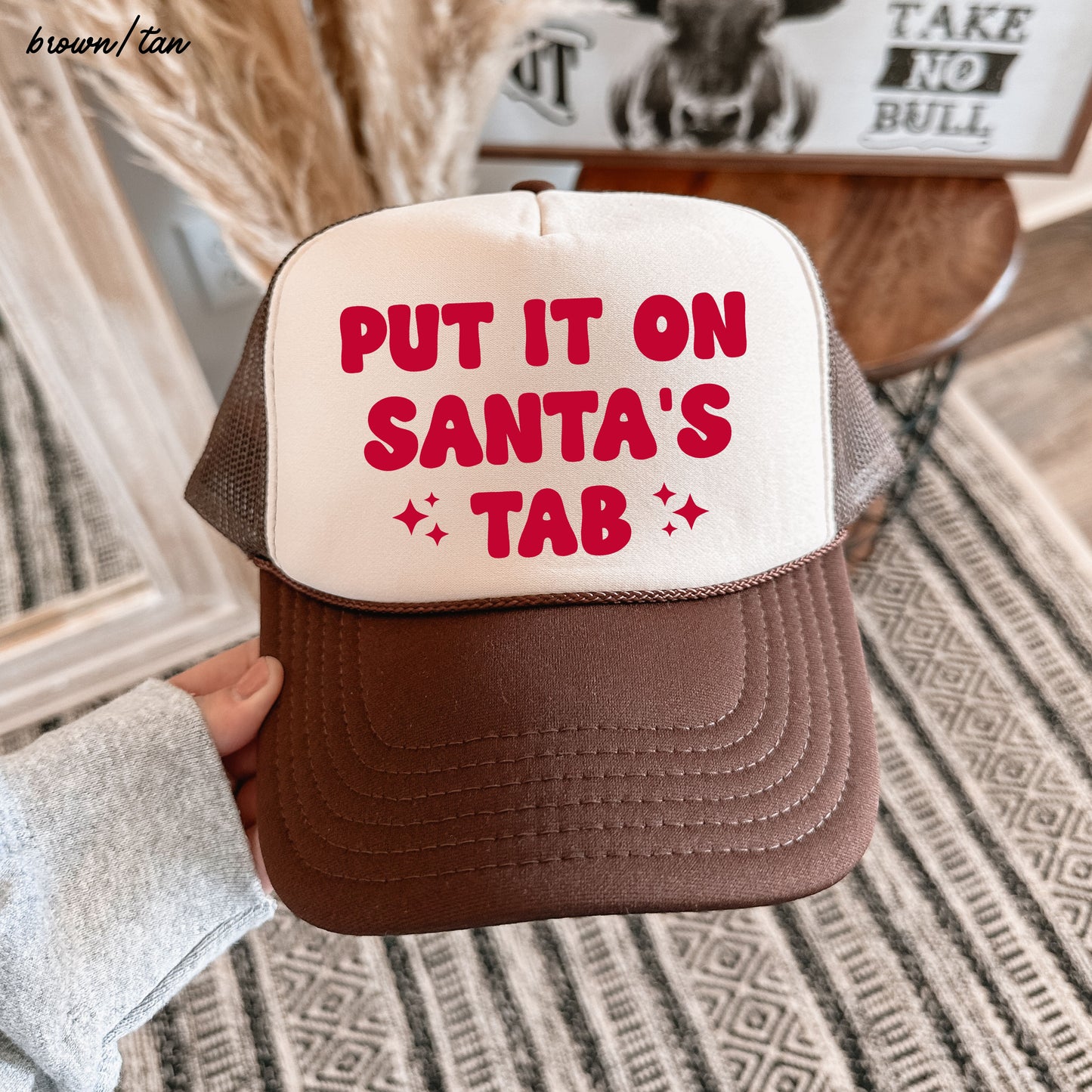 Put it on Santa's Tab Trucker Hat *8 Colors