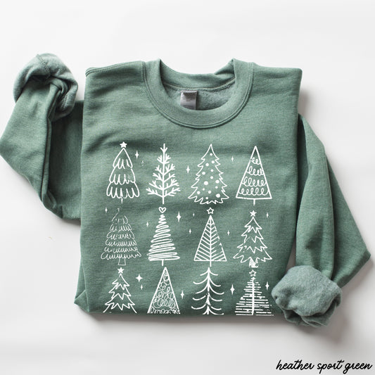 Cute Trees Sweatshirt *5 Colors (S-3X)