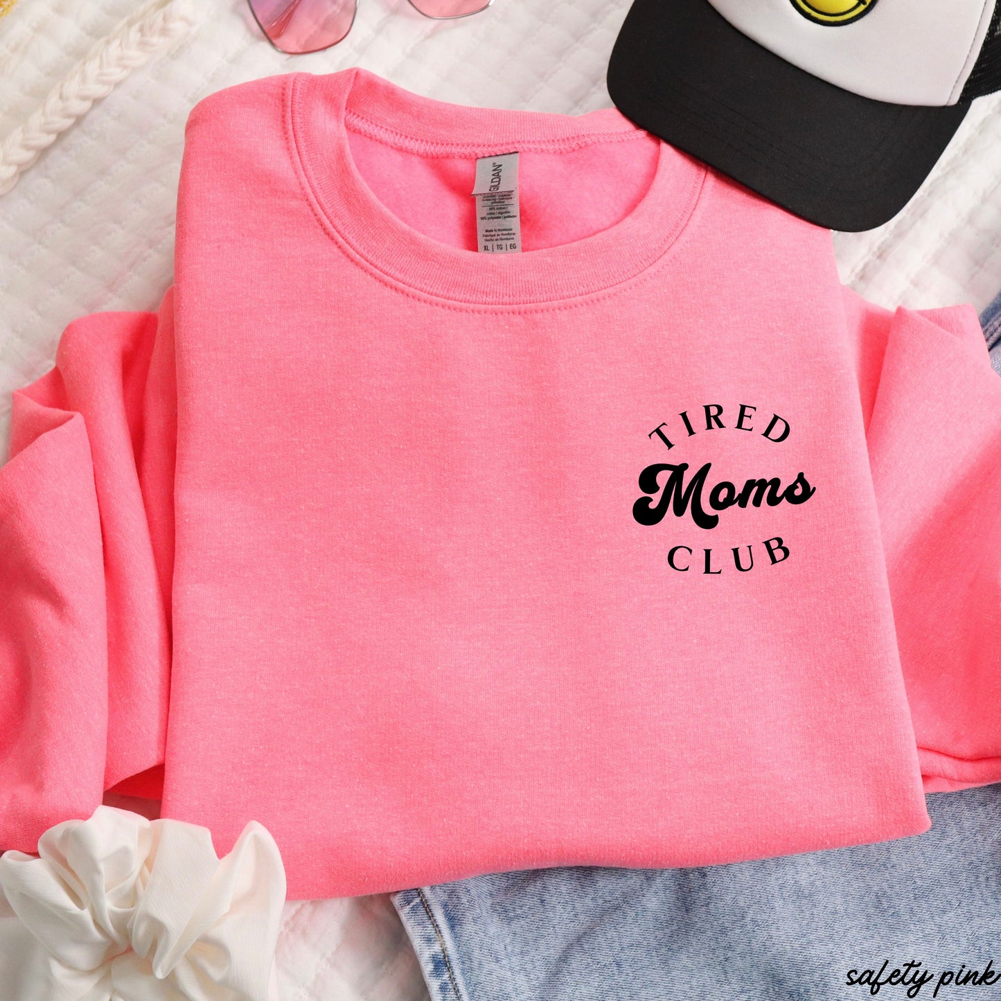Pocket Tired Moms Club Sweatshirt *9 Colors (S-3X)