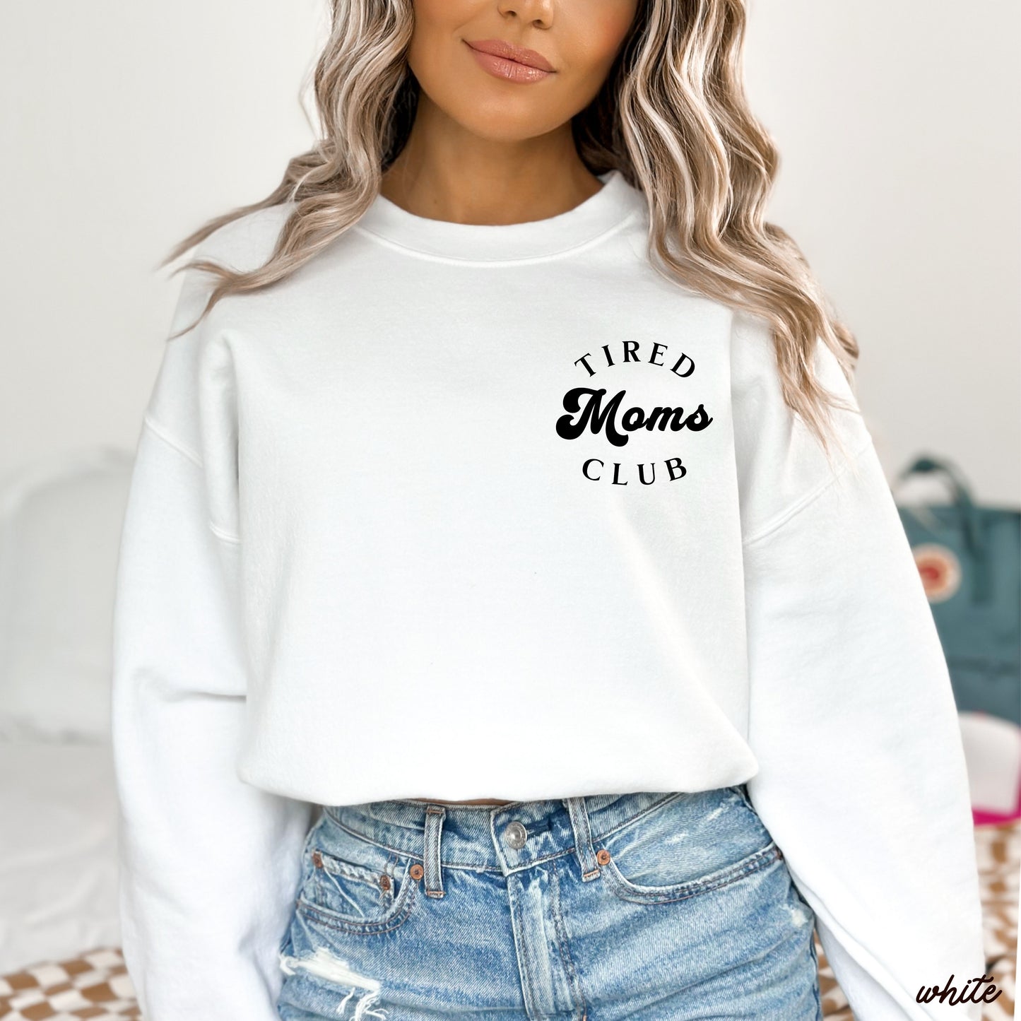 Pocket Tired Moms Club Sweatshirt *9 Colors (S-3X)