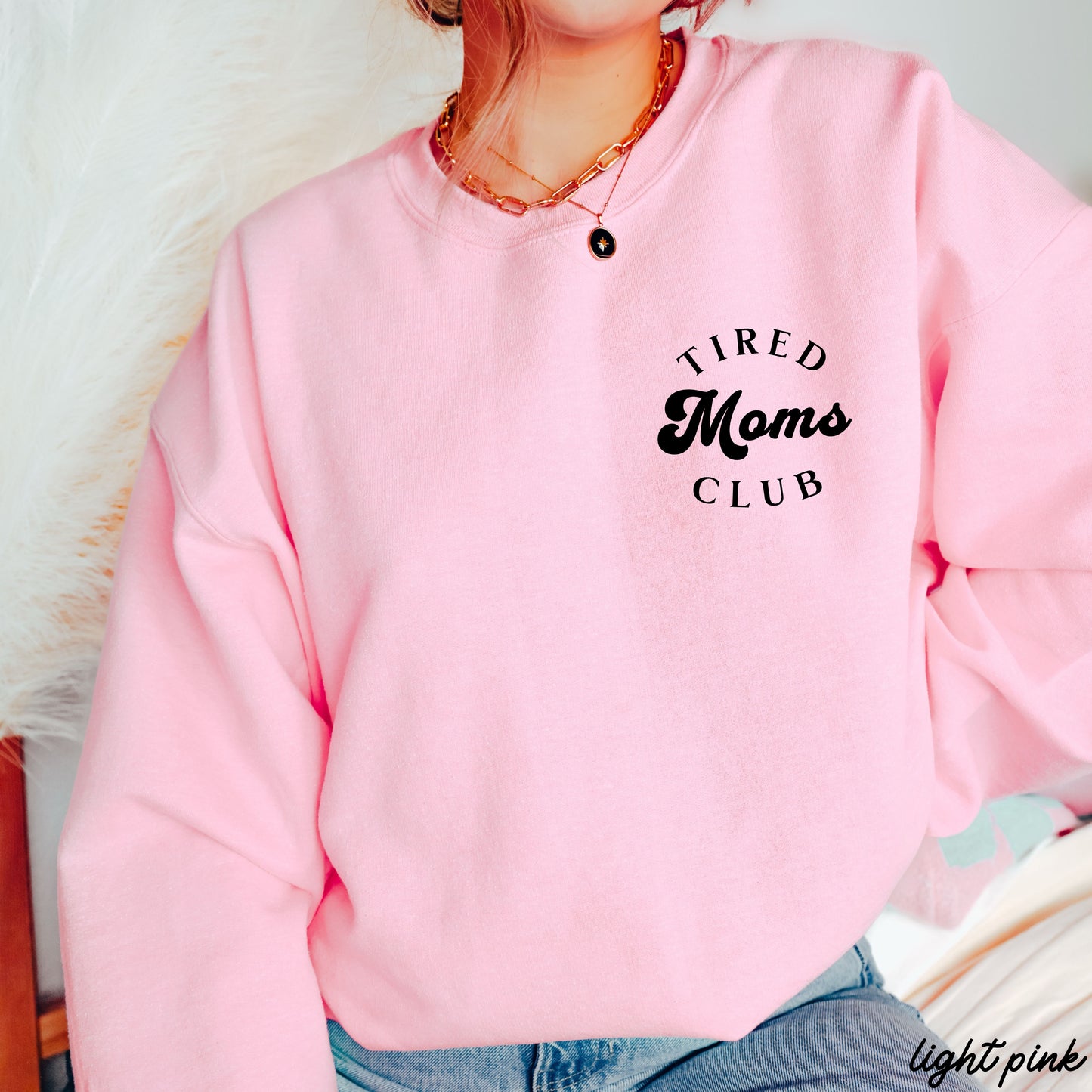 Pocket Tired Moms Club Sweatshirt *9 Colors (S-3X)