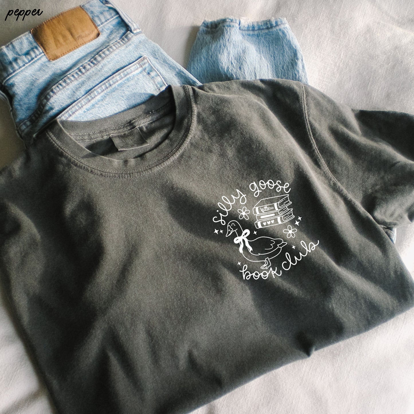 Silly Goose Book Club Pocket Tee *19 Colors (S-3X)