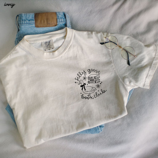 Silly Goose Book Club Pocket Tee *19 Colors (S-3X)