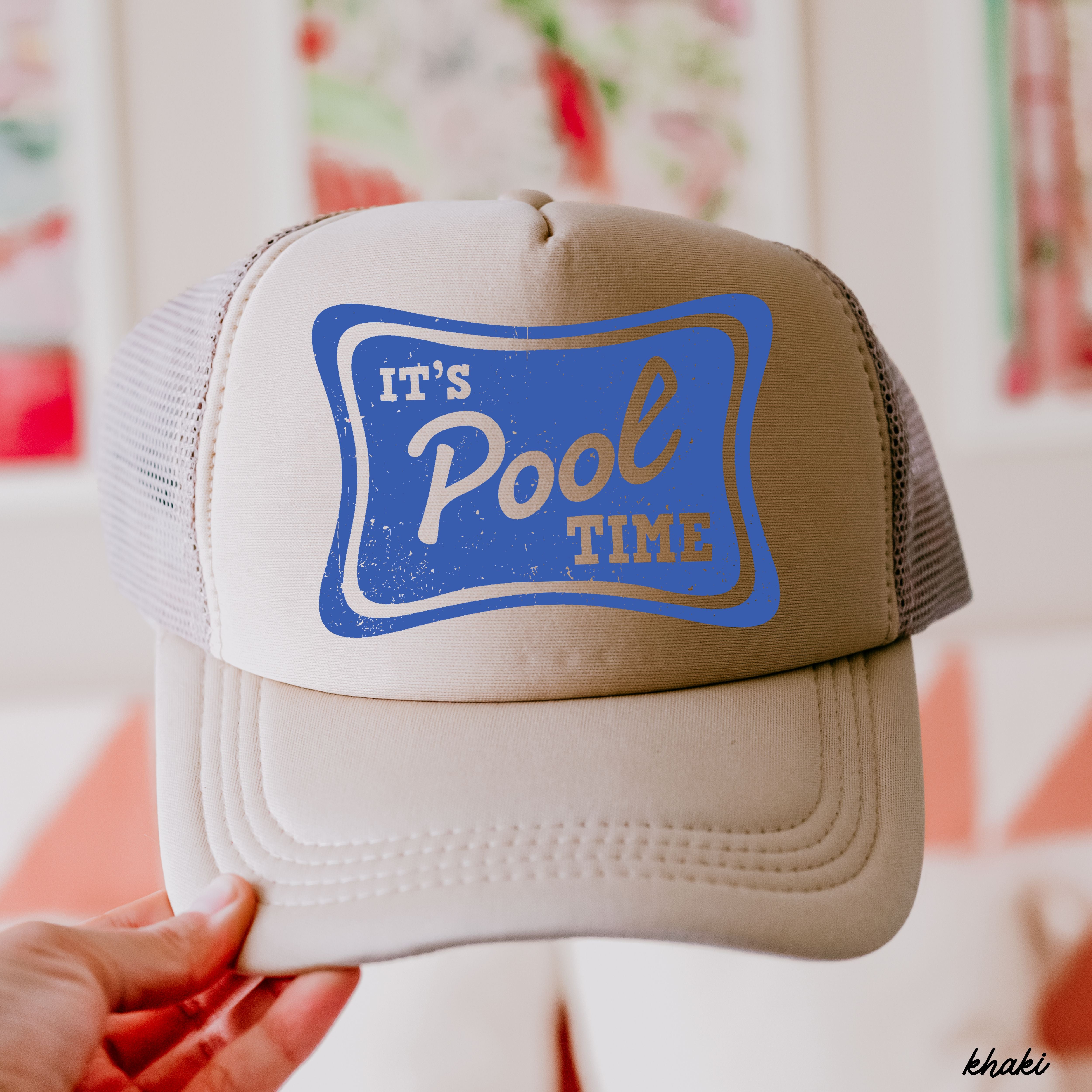 It's Pool Time Trucker Hat *12 COLORS – Chloe Vs Tank The Boutique