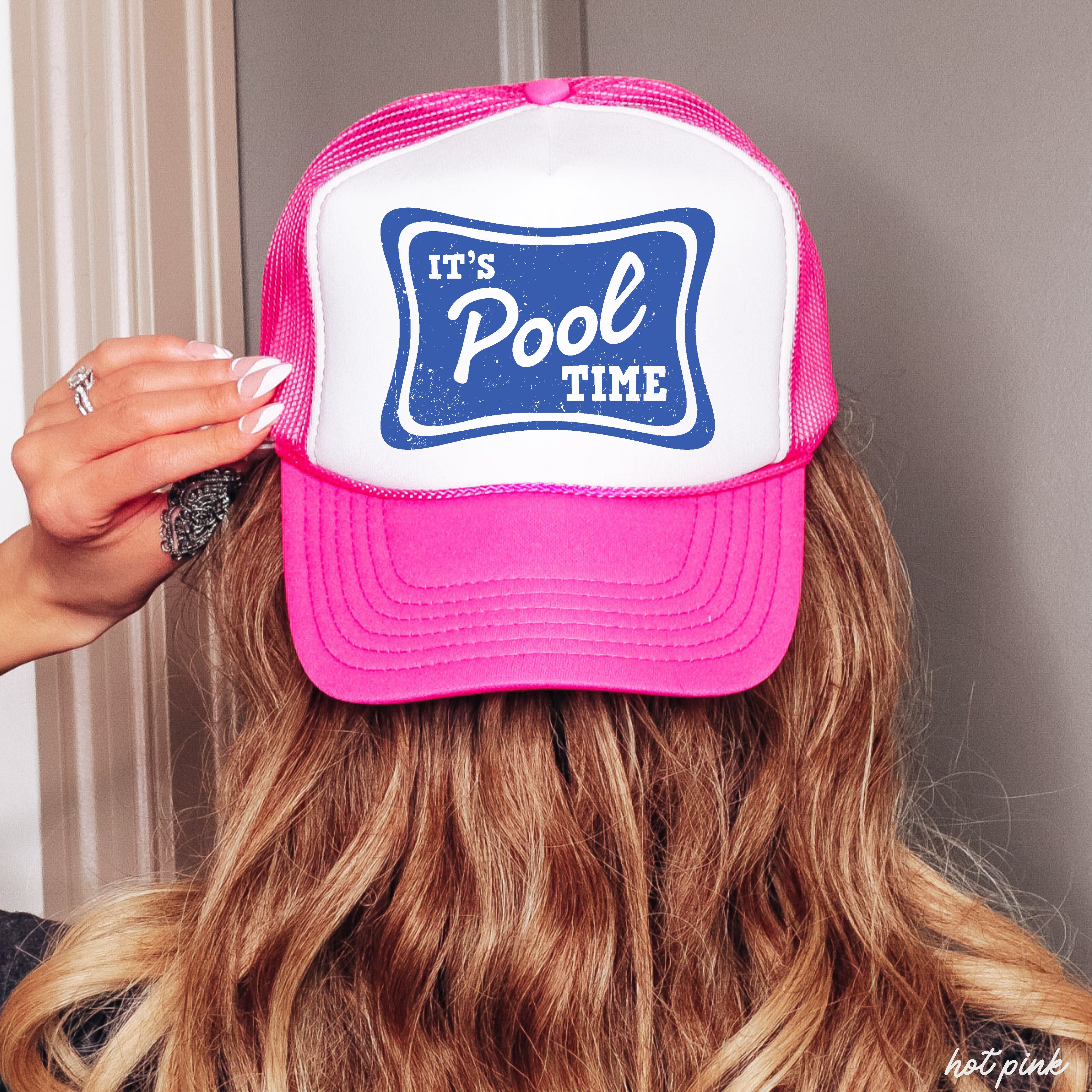 It's Pool Time Trucker Hat *12 COLORS – Chloe Vs Tank The Boutique