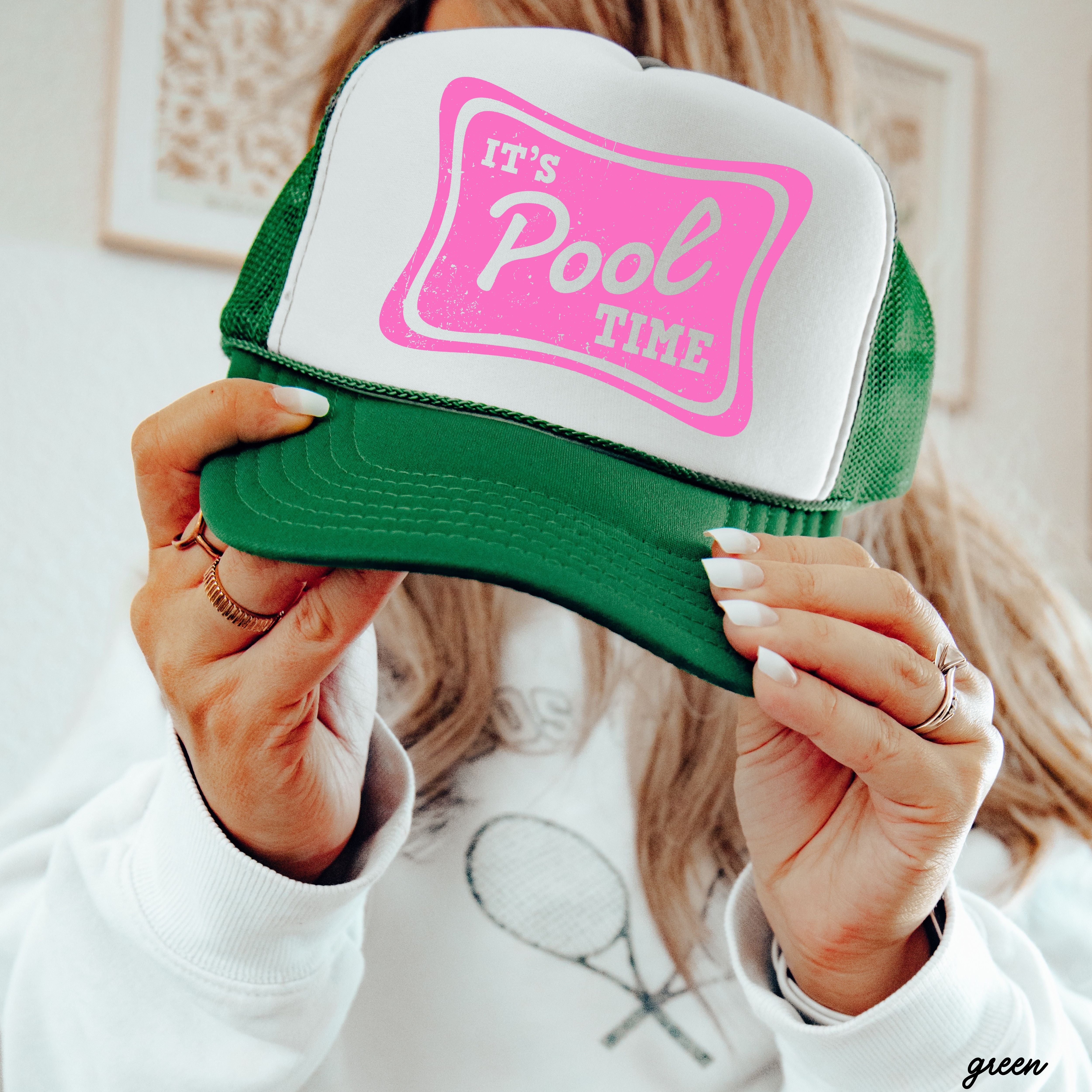 It's Pool Time Trucker Hat *12 COLORS – Chloe Vs Tank The Boutique