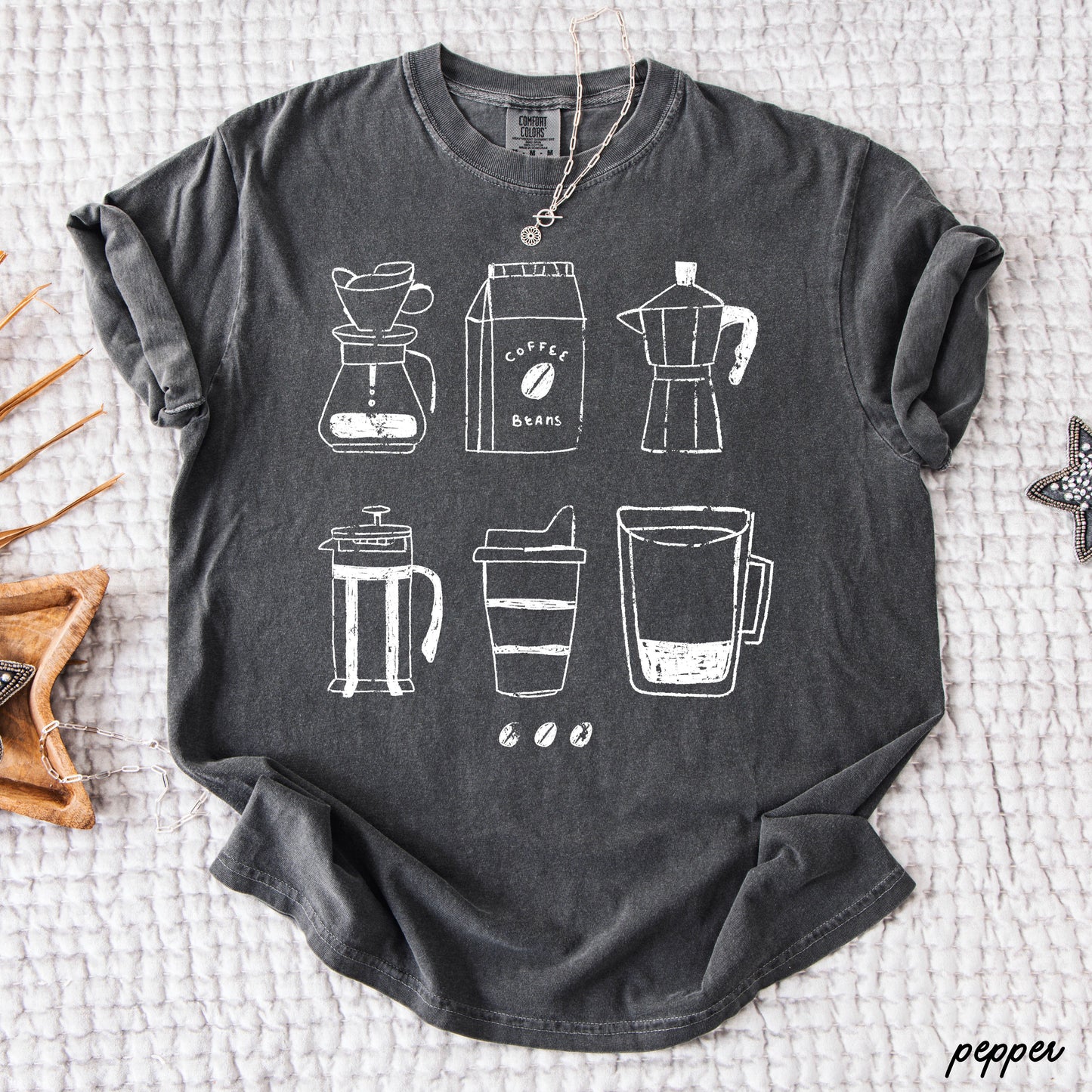 Coffee Beans Tee *18 Colors (S-3X)
