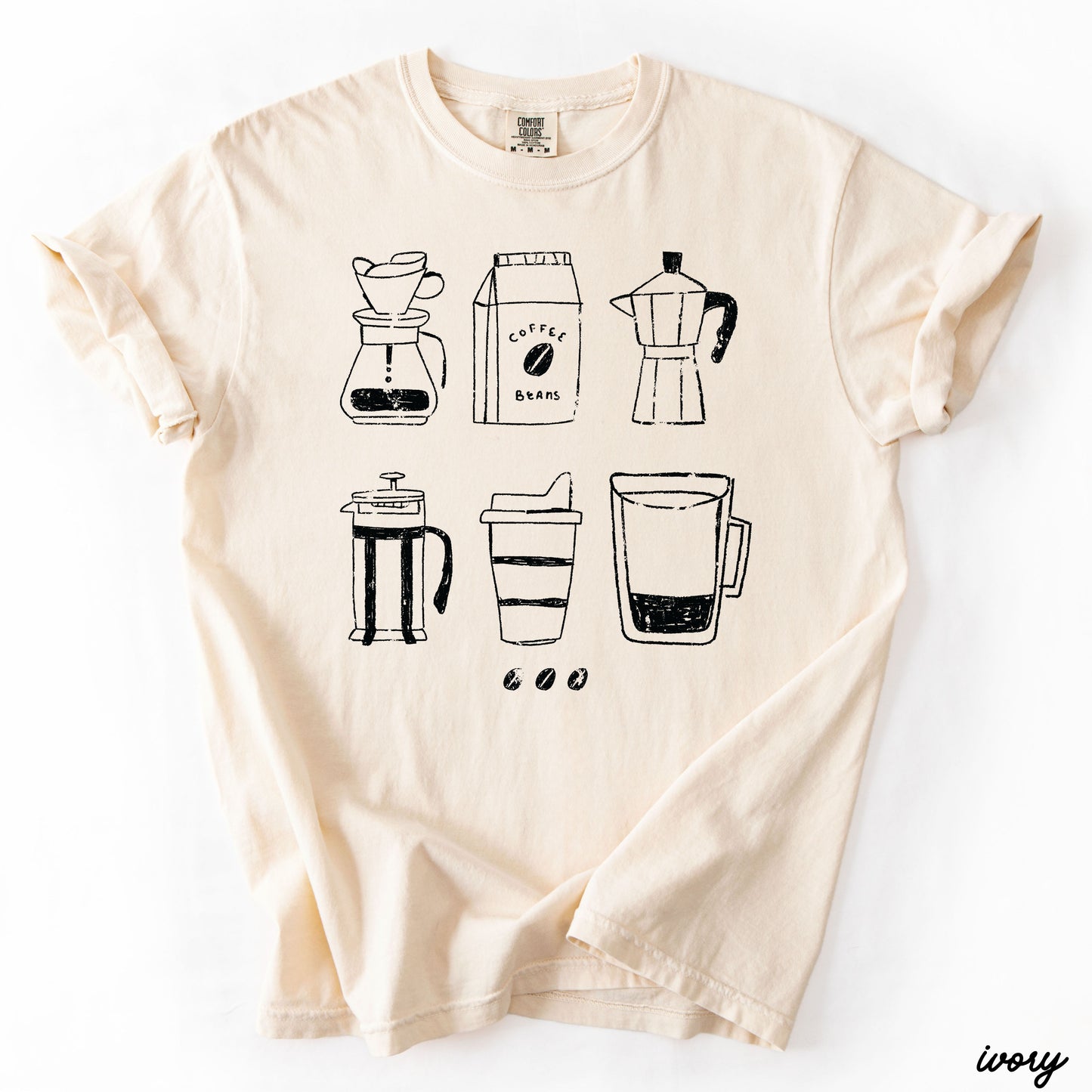 Coffee Beans Tee *18 Colors (S-3X)