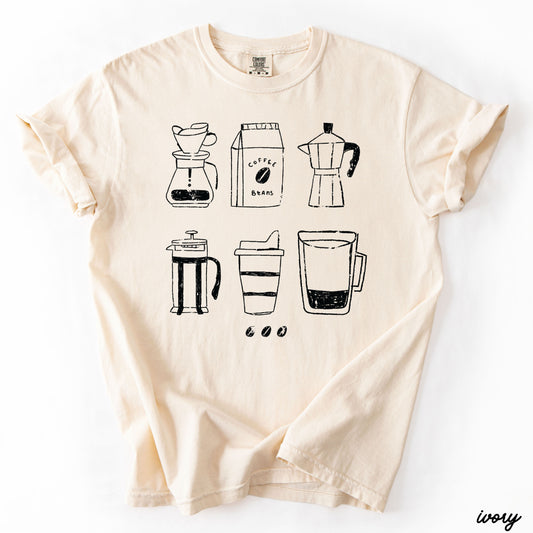 Coffee Beans Tee *18 Colors (S-3X)