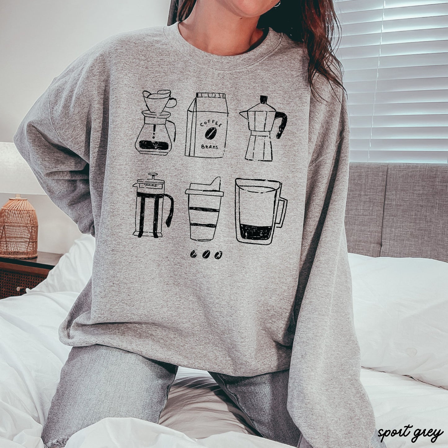 Coffee Beans Sweatshirt *7 Colors (S-3X)