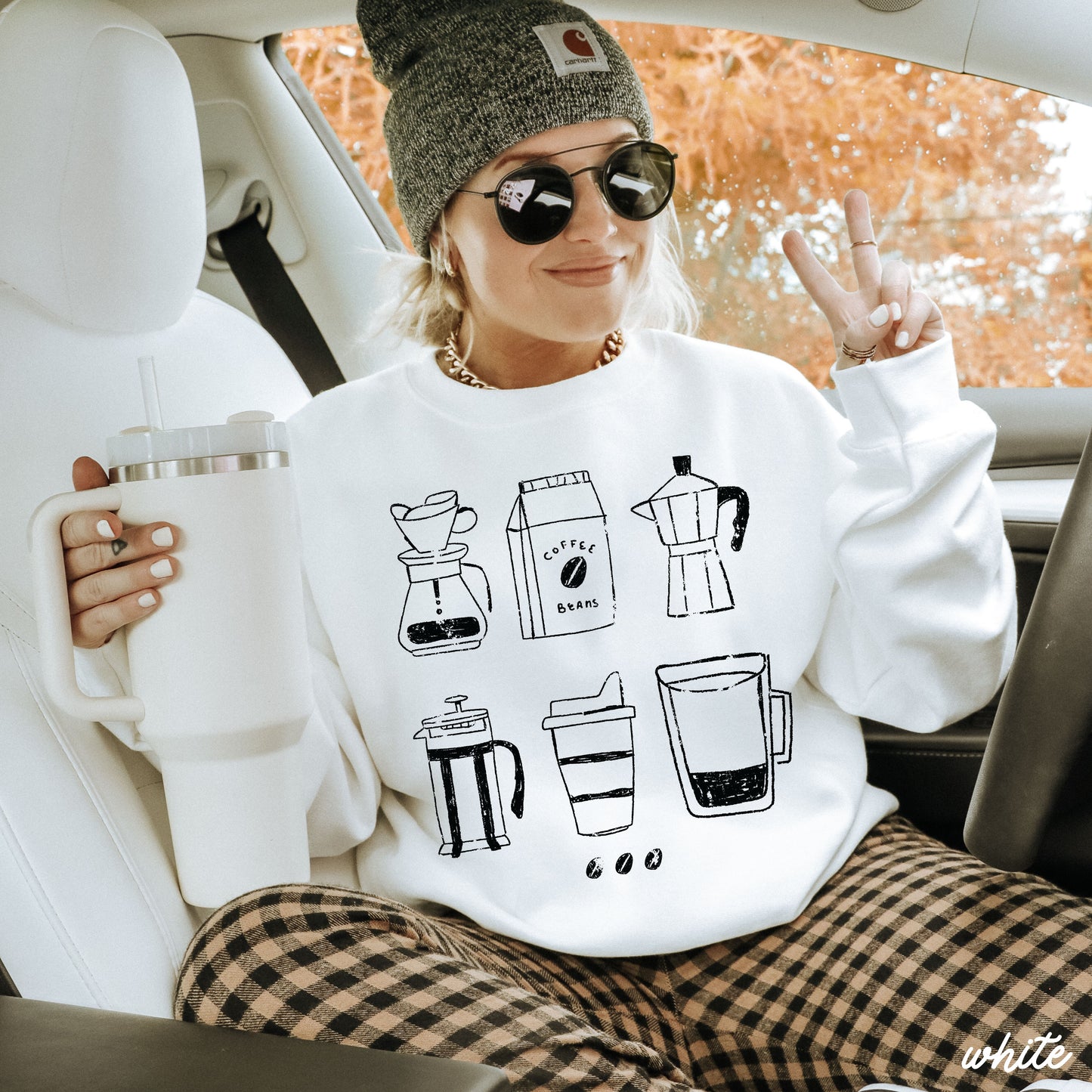 Coffee Beans Sweatshirt *7 Colors (S-3X)