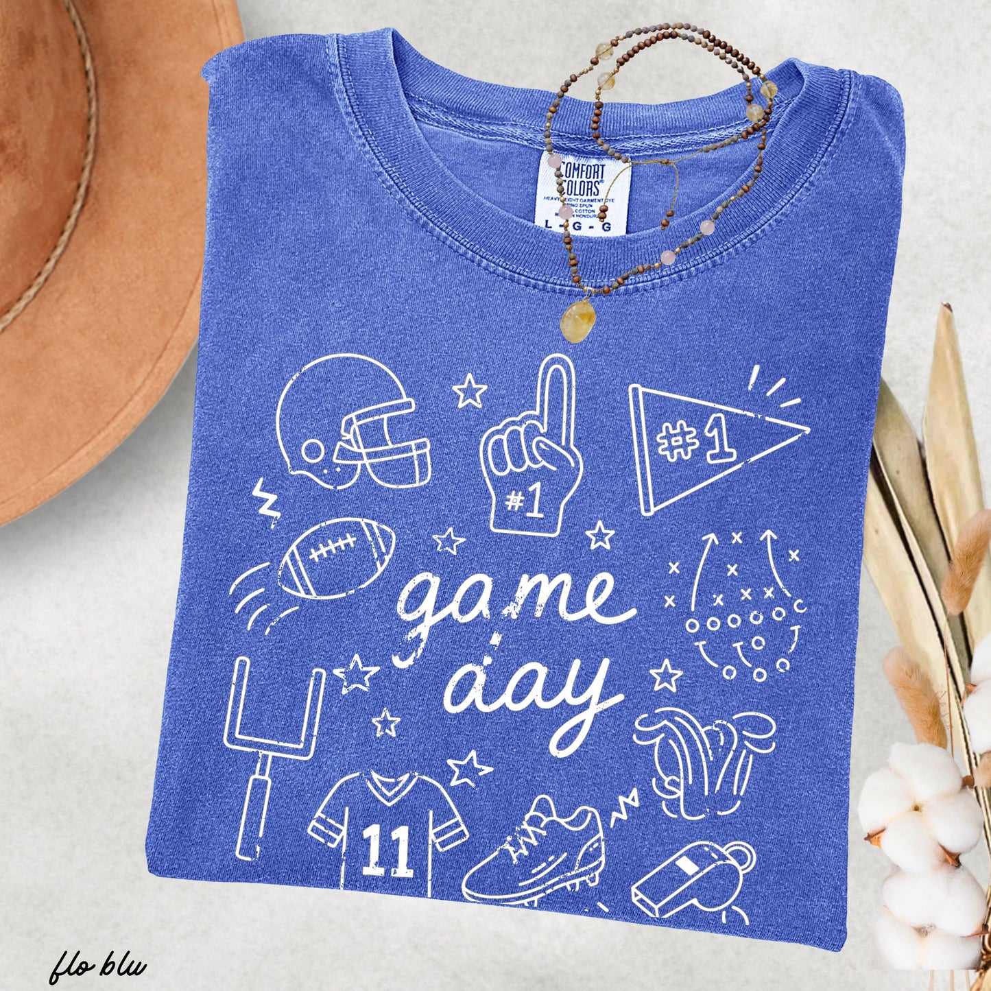 Football Game Day Doodle Tee *21 Colors (S-3X)