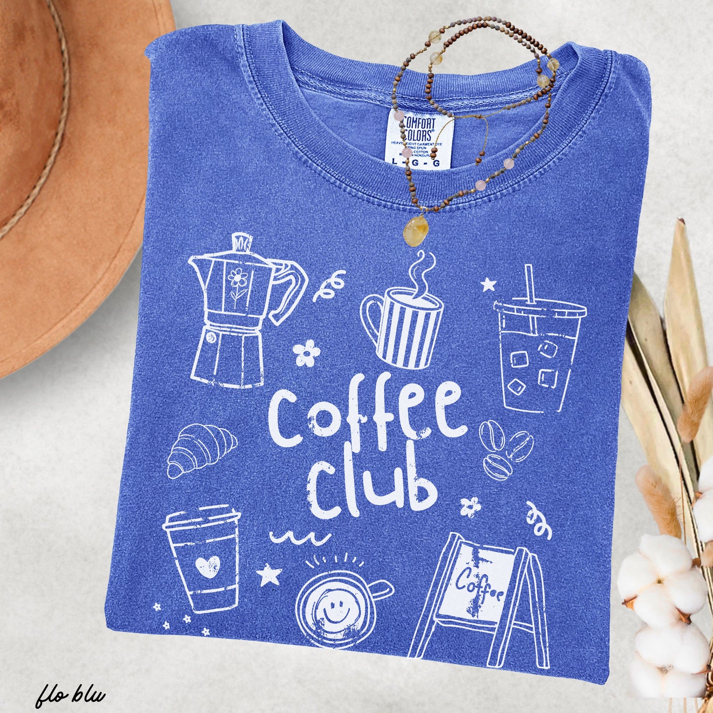 Coffee Club Doodle Tee *20 Colors (S-3X)