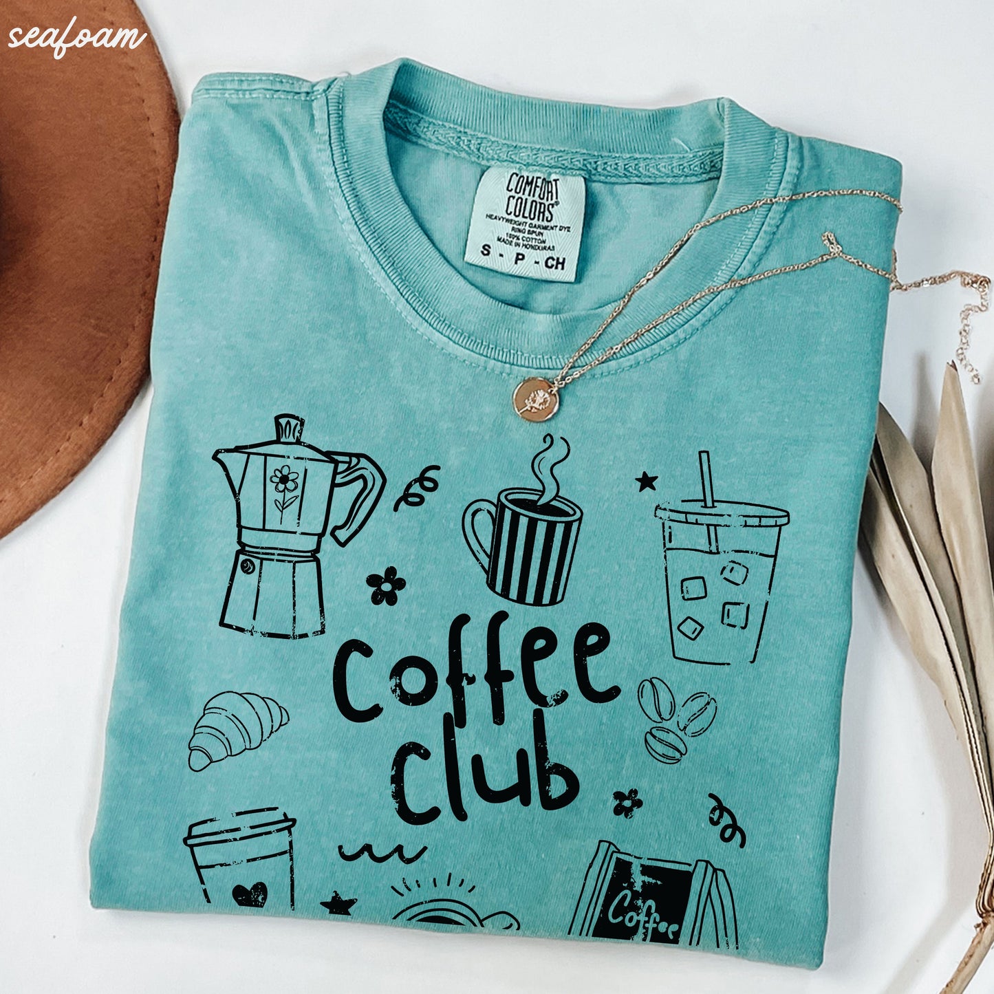 Coffee Club Doodle Tee *20 Colors (S-3X)