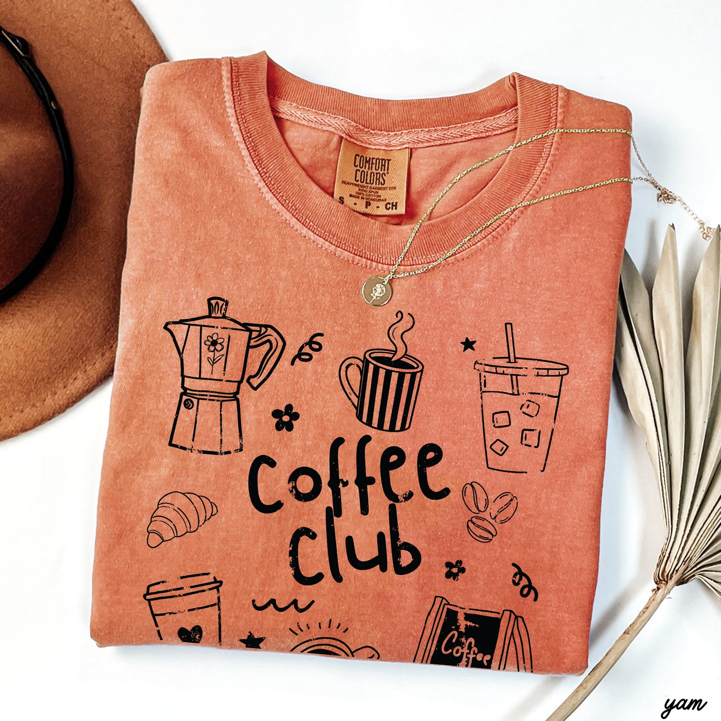 Coffee Club Doodle Tee *20 Colors (S-3X)