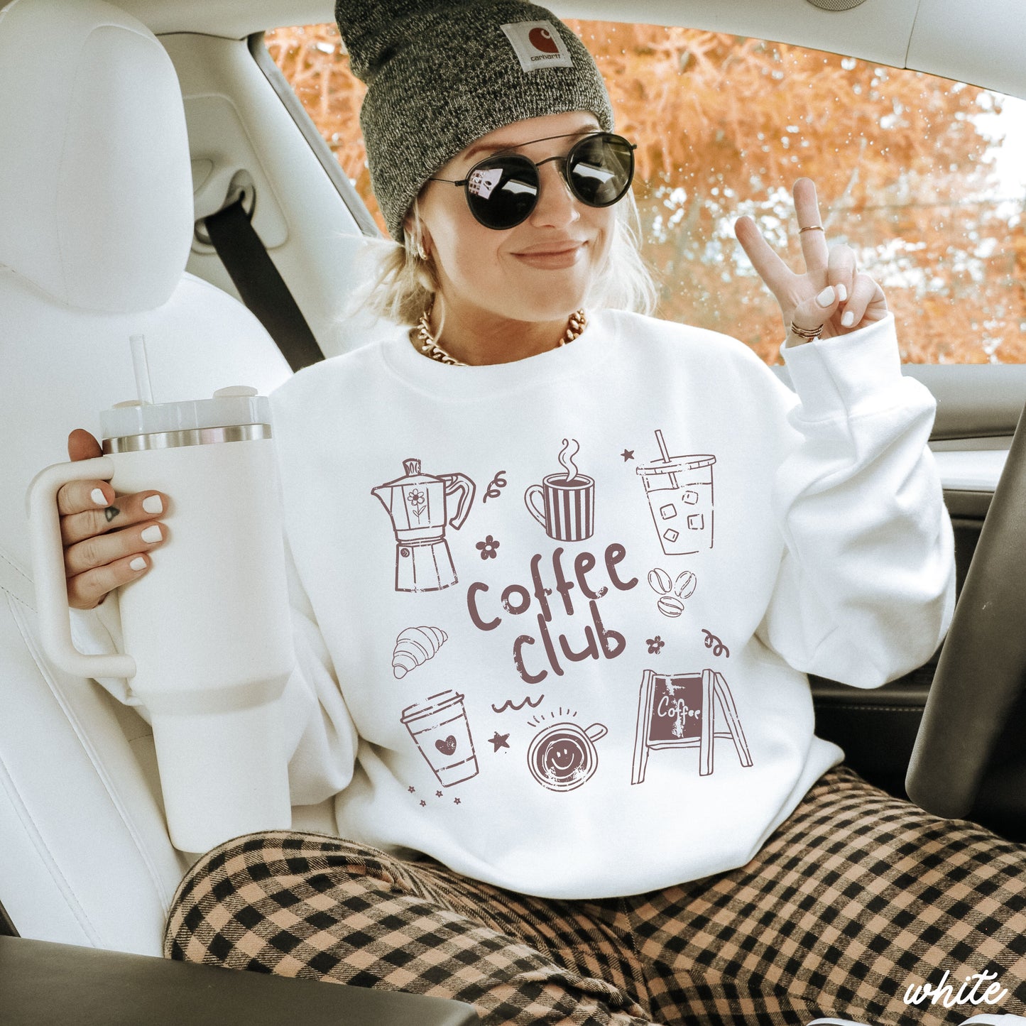 Coffee Club Doodle Sweatshirt *10 Colors (S-3X)