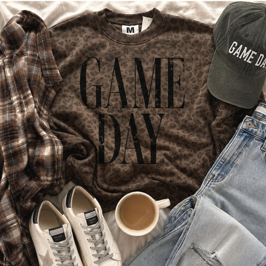 Leopard Game Day Varsity Sweatshirt *LEOPARD (S-3X)