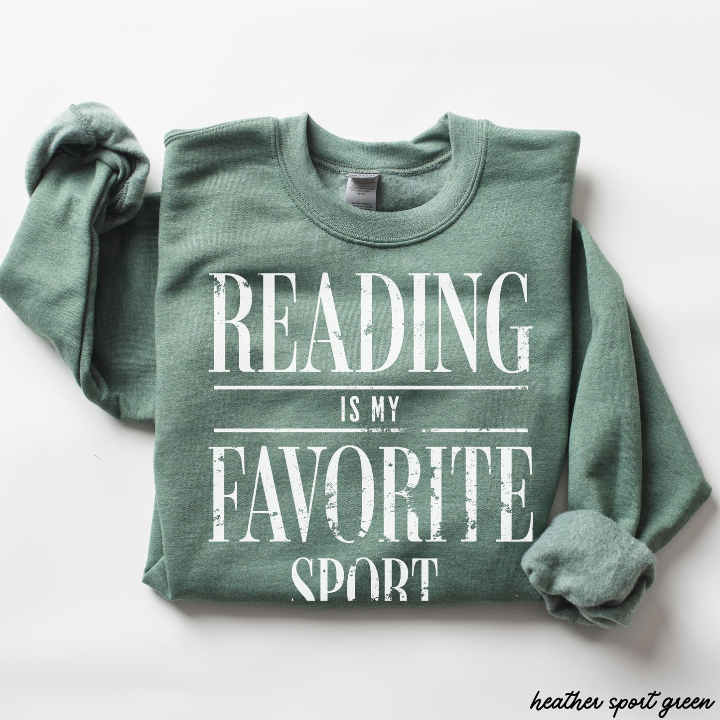 Reading Is My Favorite Sport Teacher Sweatshirt *10 Colors (S-3X)