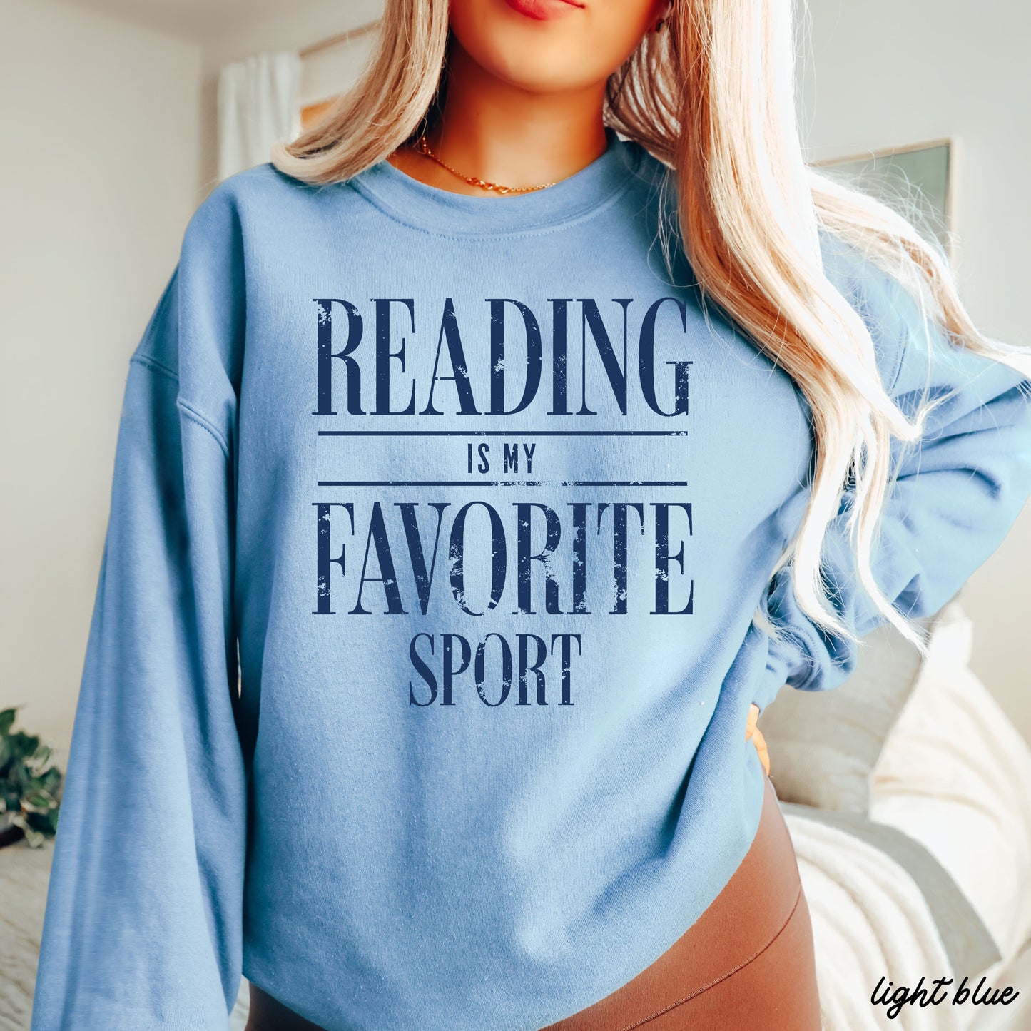 Reading Is My Favorite Sport Teacher Sweatshirt *10 Colors (S-3X)