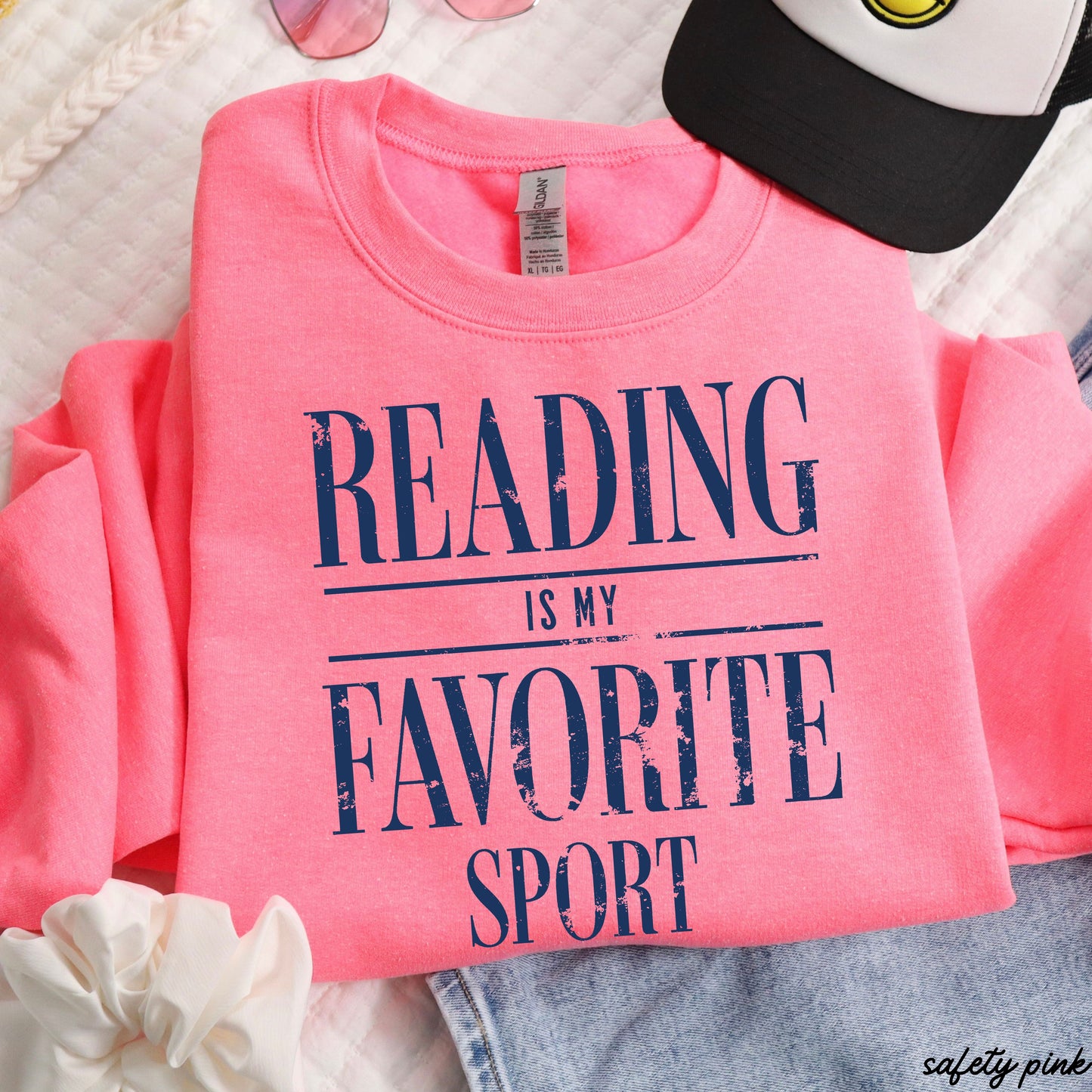 Reading Is My Favorite Sport Teacher Sweatshirt *10 Colors (S-3X)