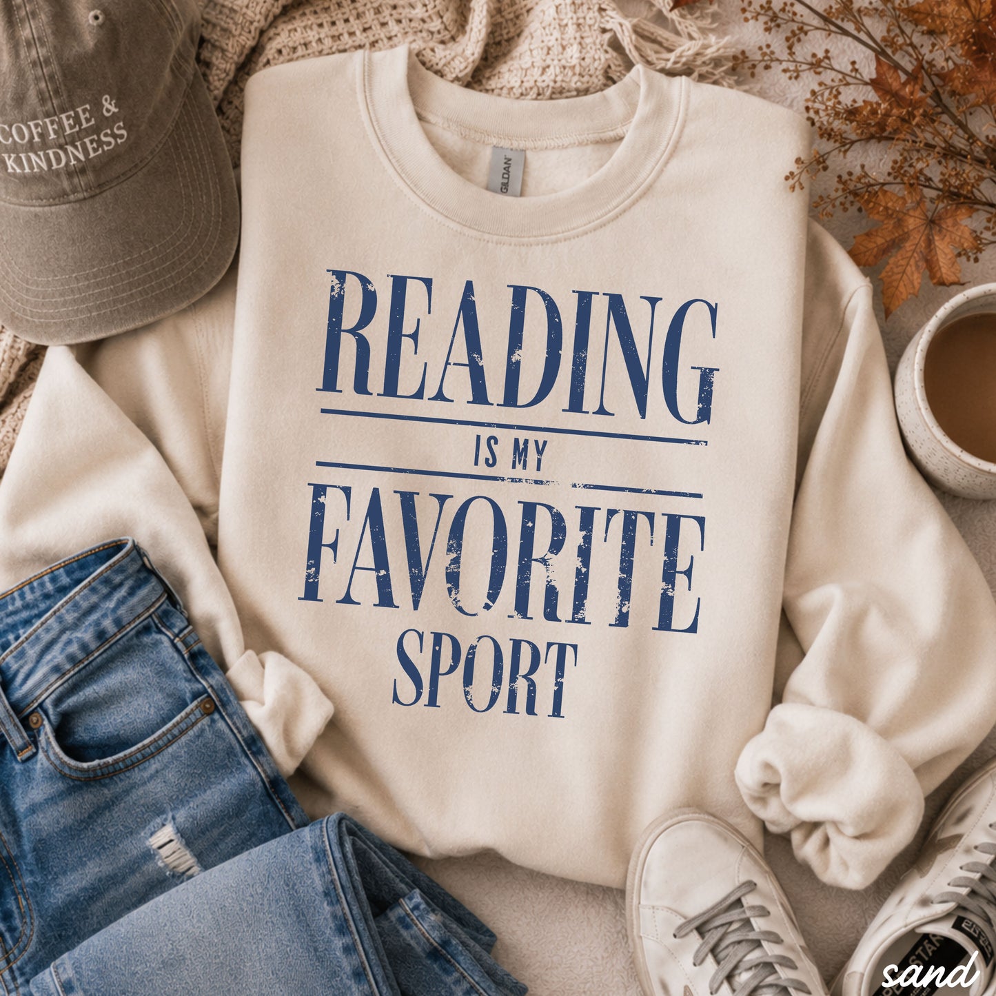 Reading Is My Favorite Sport Teacher Sweatshirt *10 Colors (S-3X)