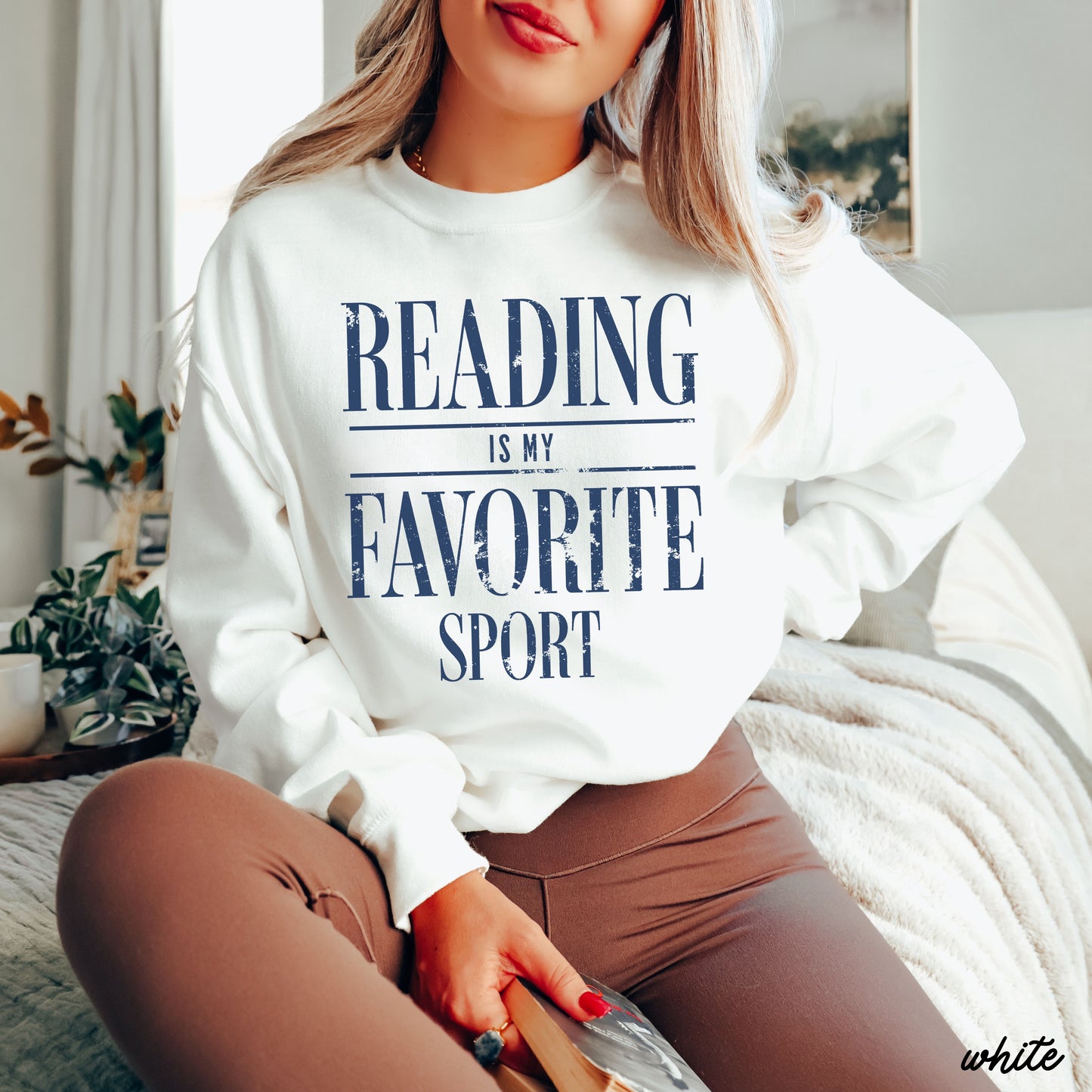 Reading Is My Favorite Sport Teacher Sweatshirt *10 Colors (S-3X)